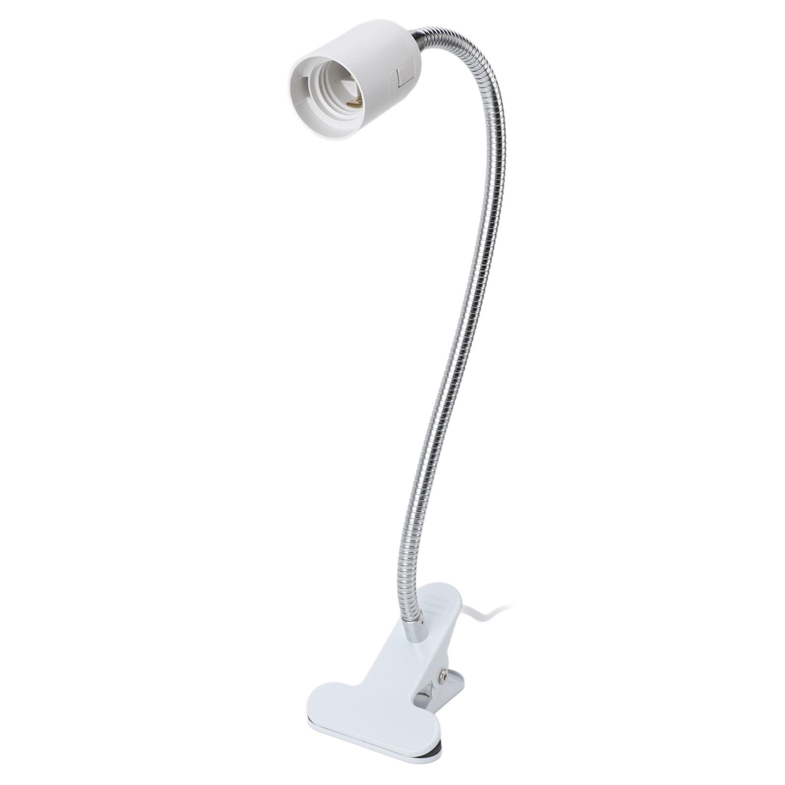Clip Desk Lamp Holder with Flexible Gooseneck E27 E26 Aluminum Alloy Clamp view 4