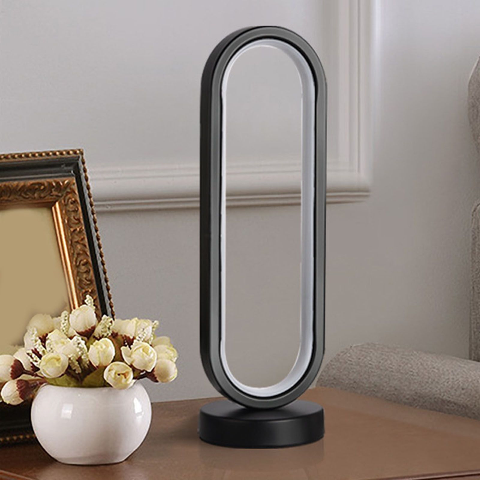 Modern Desk Lamp 3W USB Oval Dimmable Eye Care LED Bedside Night Light Table view 8