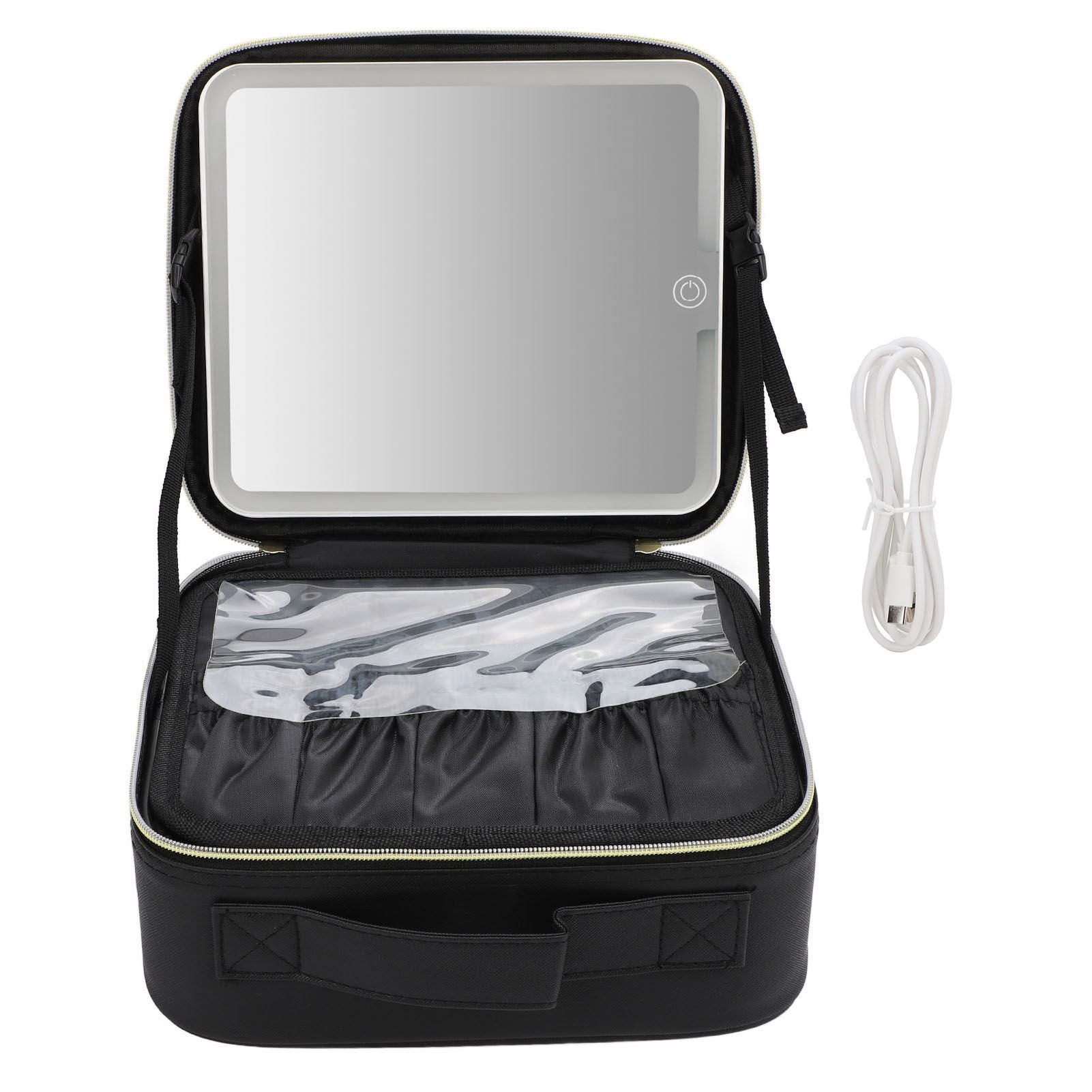 Portable LED Makeup Bag Multipurpose Stylish Large Capacity 3 Color Lights view 3