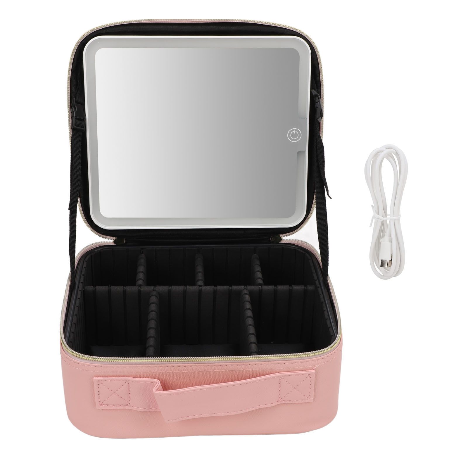 Portable LED Makeup Bag Multipurpose Stylish Large Capacity 3 Color Lights view 3