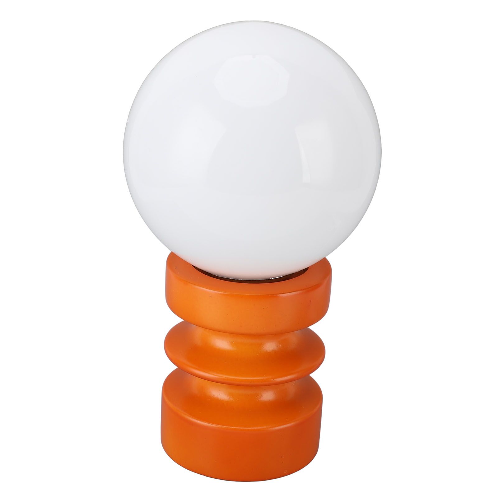 Retro Table Lamp Decorative Glass Lampshade Wooden Base USB Small Nightstand view 12
