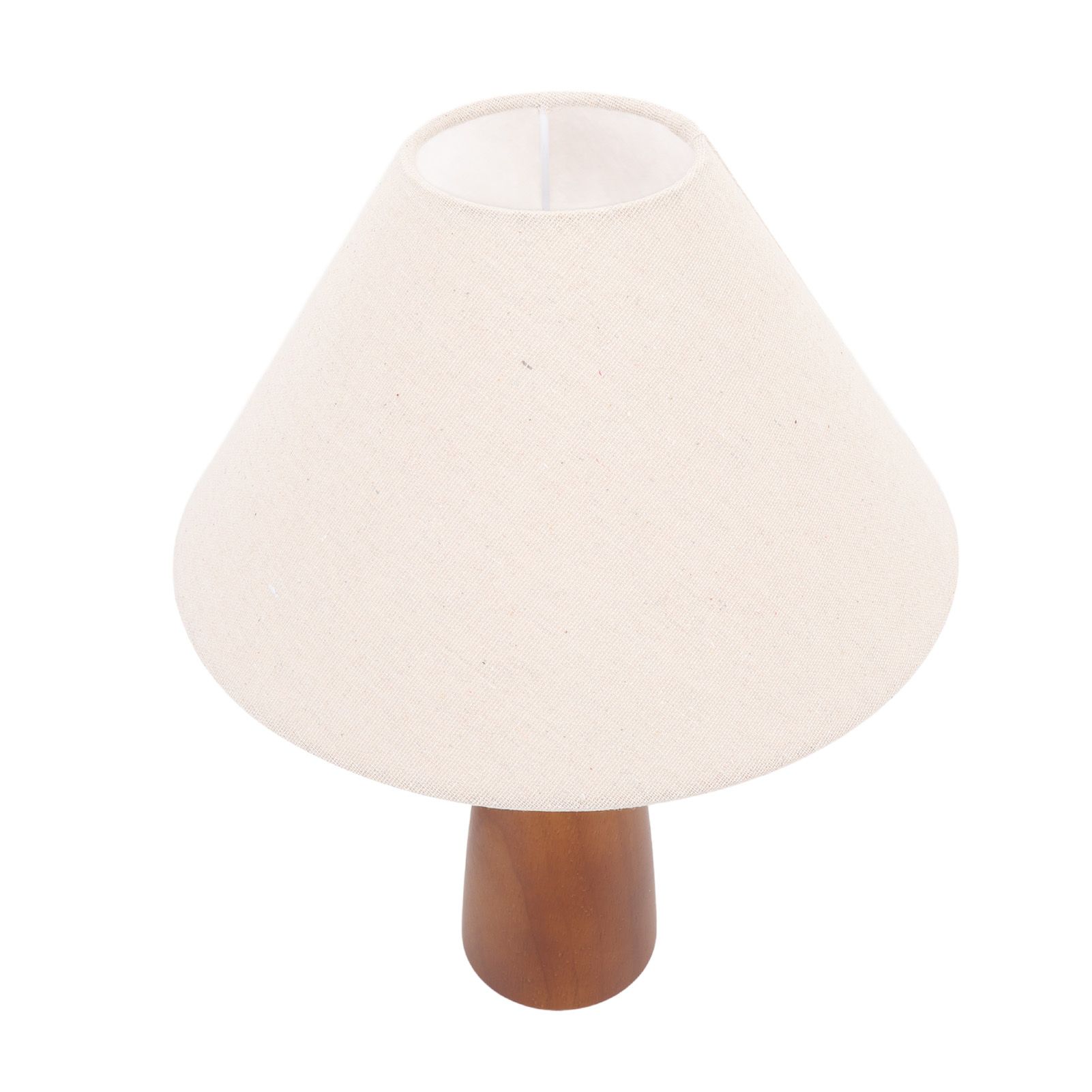 LED Desk Lamp Vintage Decorative Linen Lampshade Wood Frame Bedside Reading view 8