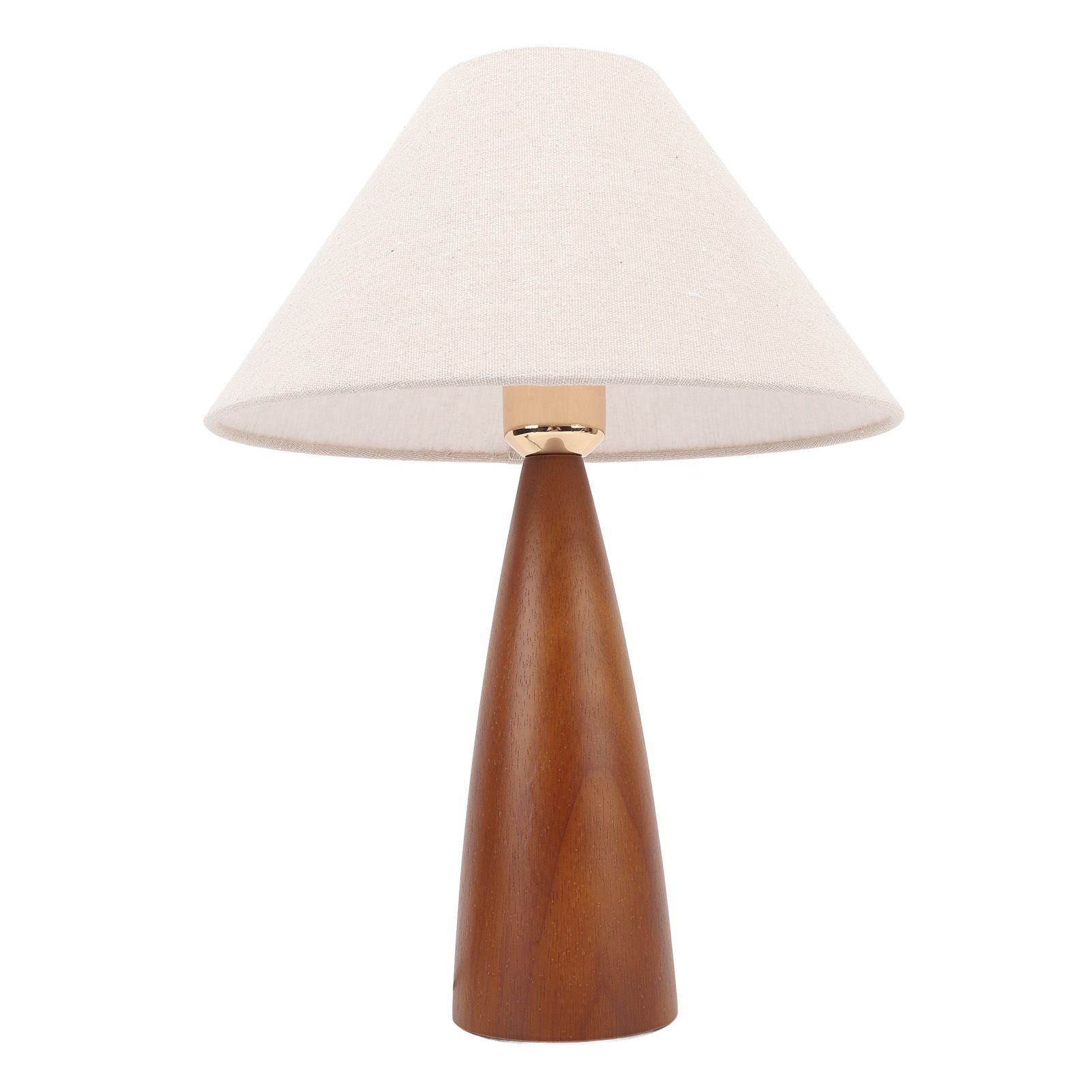 LED Desk Lamp Vintage Decorative Linen Lampshade Wood Frame Bedside Reading view 9