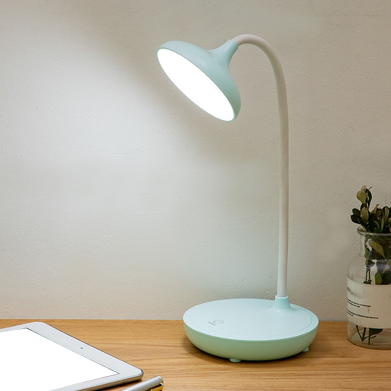 Desk Lamp 6500K to 6800K USB Rechargeable 3 Gear Touch Control LED Bedside view 8