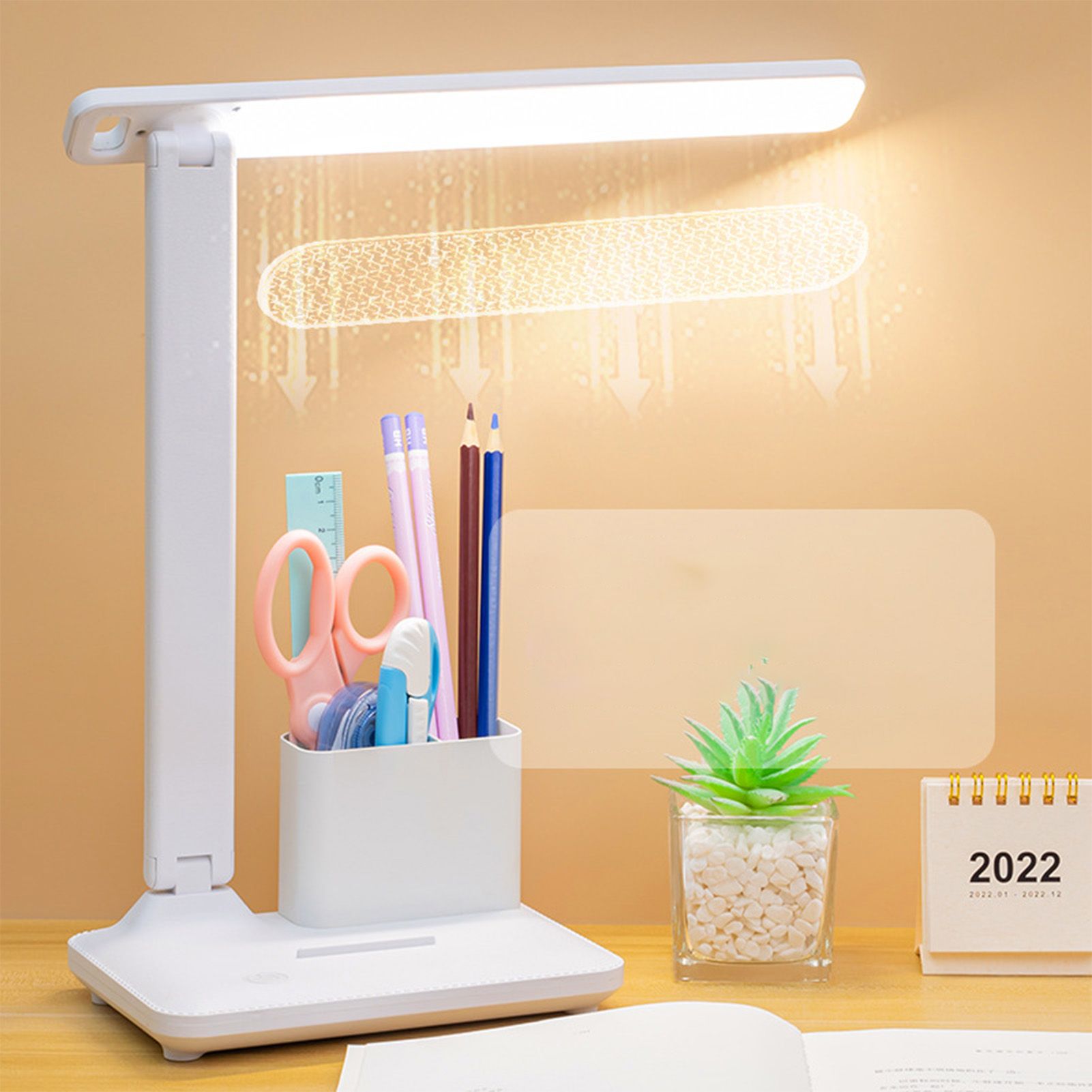 LED Touch Desk Lamp Dimmable 3 Color Temperature Foldable Eye Caring Table view 9