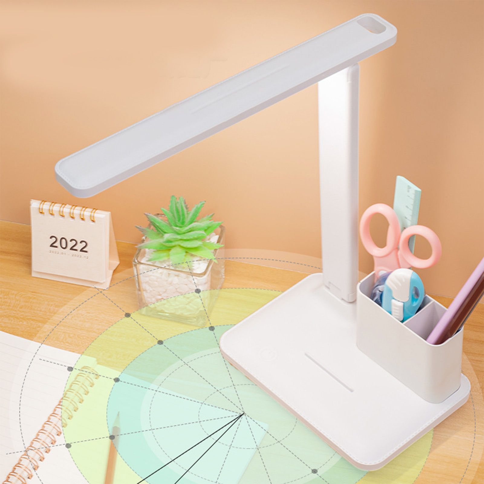 LED Touch Desk Lamp Dimmable 3 Color Temperature Foldable Eye Caring Table view 8