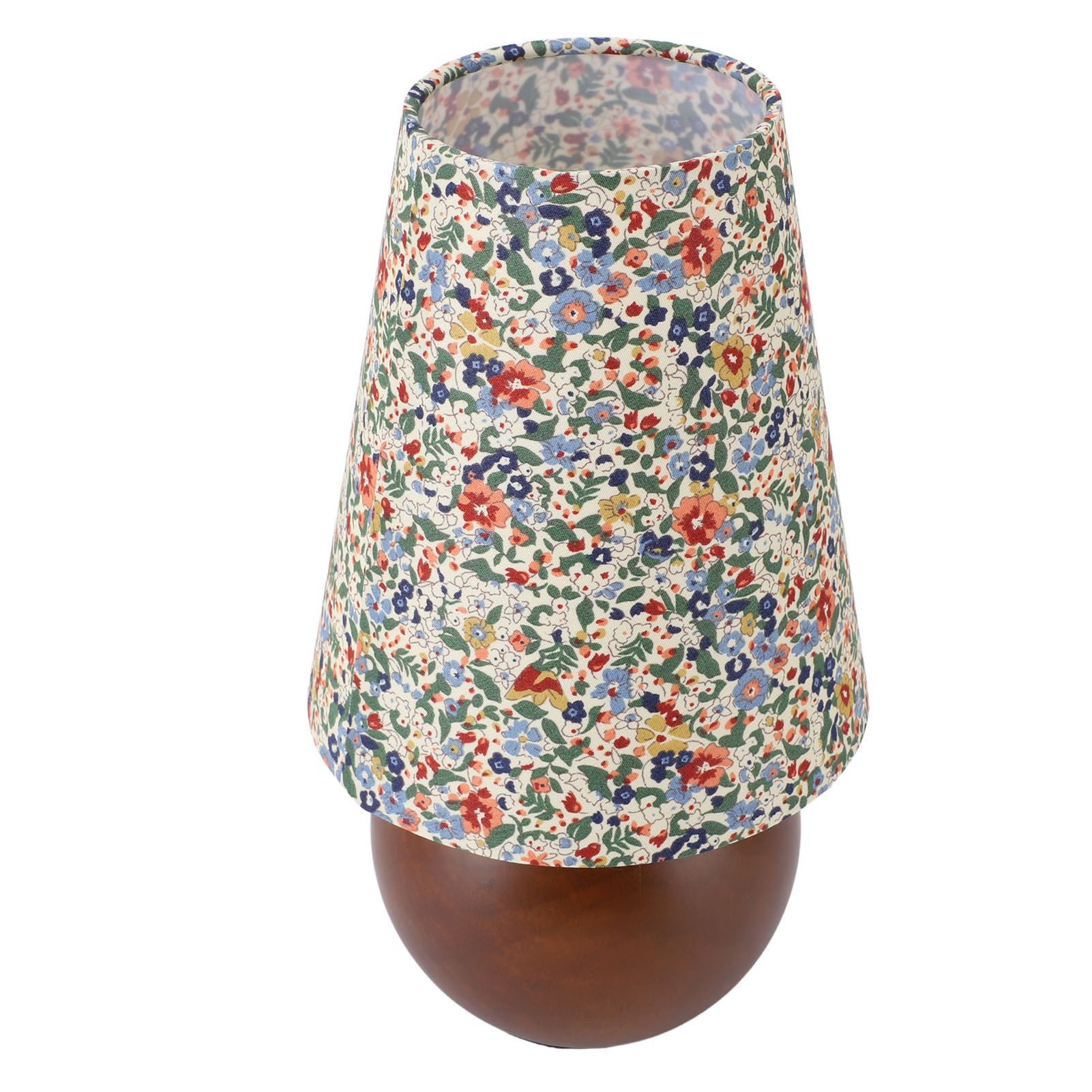 Flower Pattern Table Lamp Vintage Floral Bedside Lamp Linen Lampshade view 6