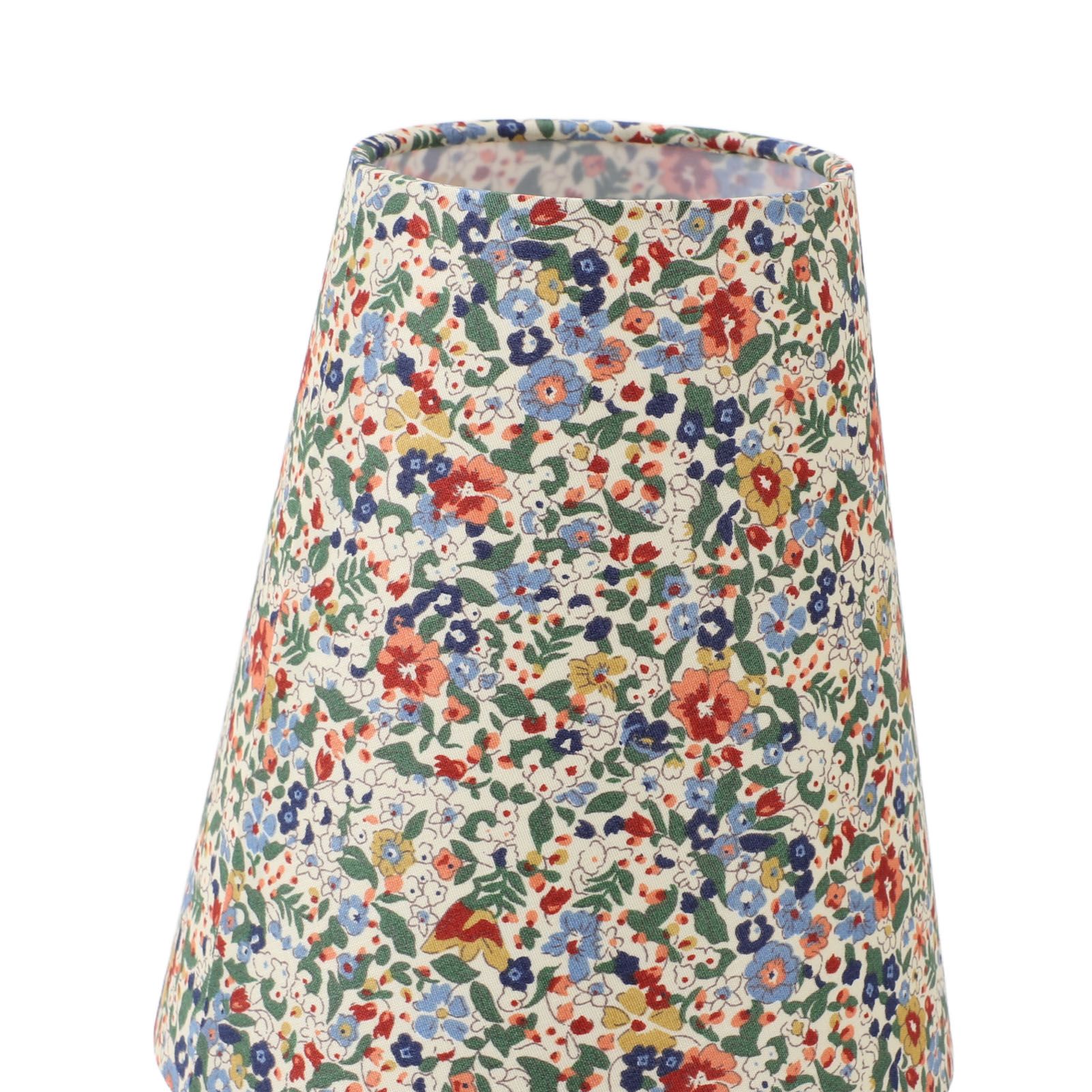Flower Pattern Table Lamp Vintage Floral Bedside Lamp Linen Lampshade view 7