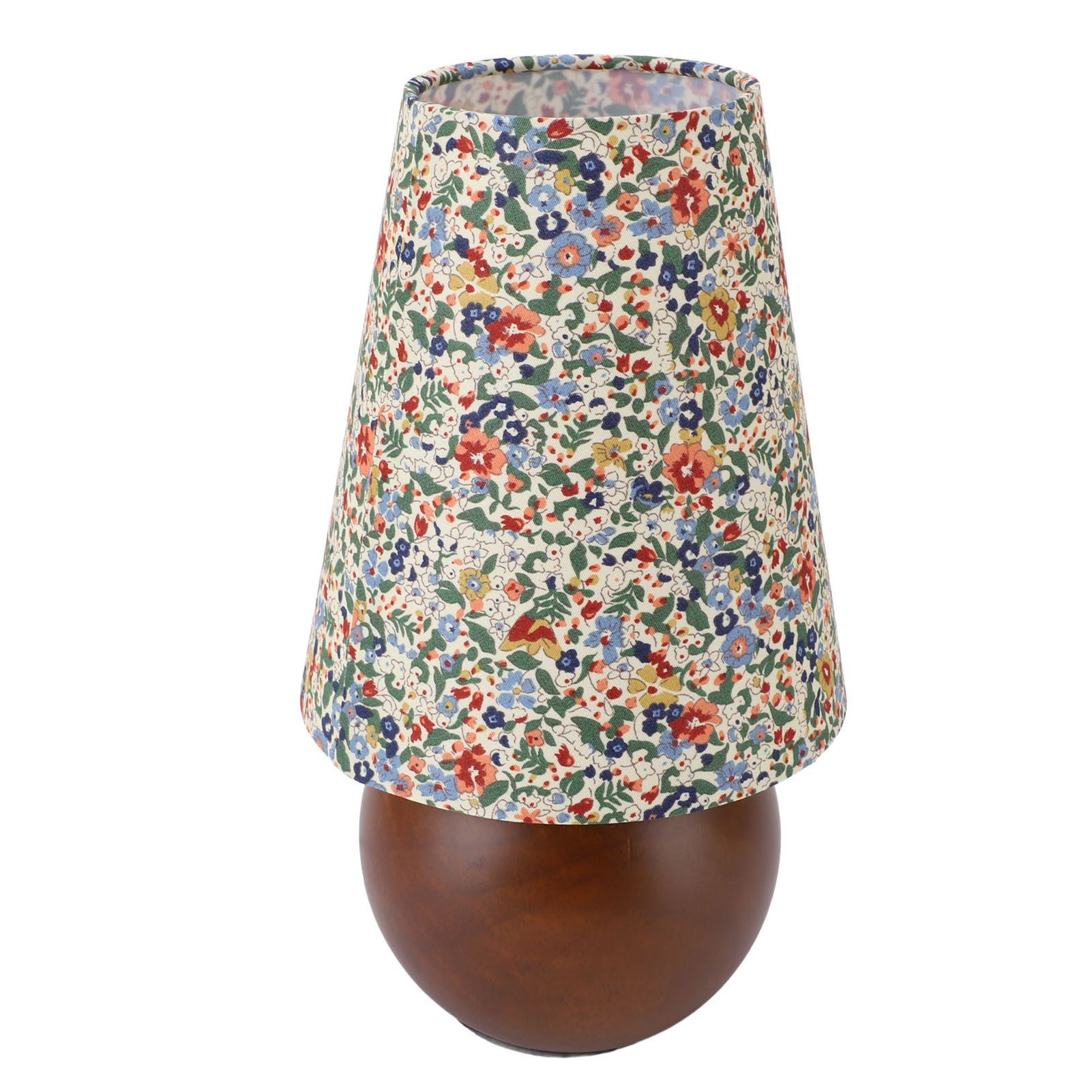 Flower Pattern Table Lamp Vintage Floral Bedside Lamp Linen Lampshade view 8
