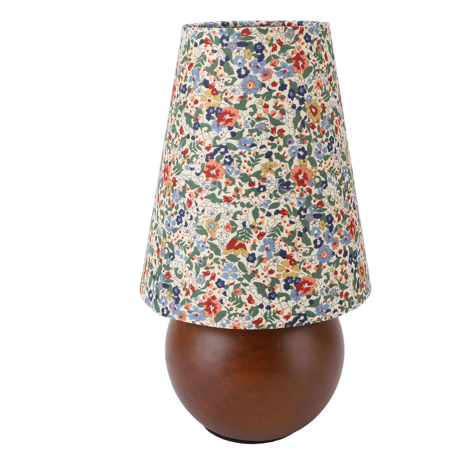 Flower Pattern Table Lamp Vintage Floral Bedside Lamp Linen Lampshade view 9