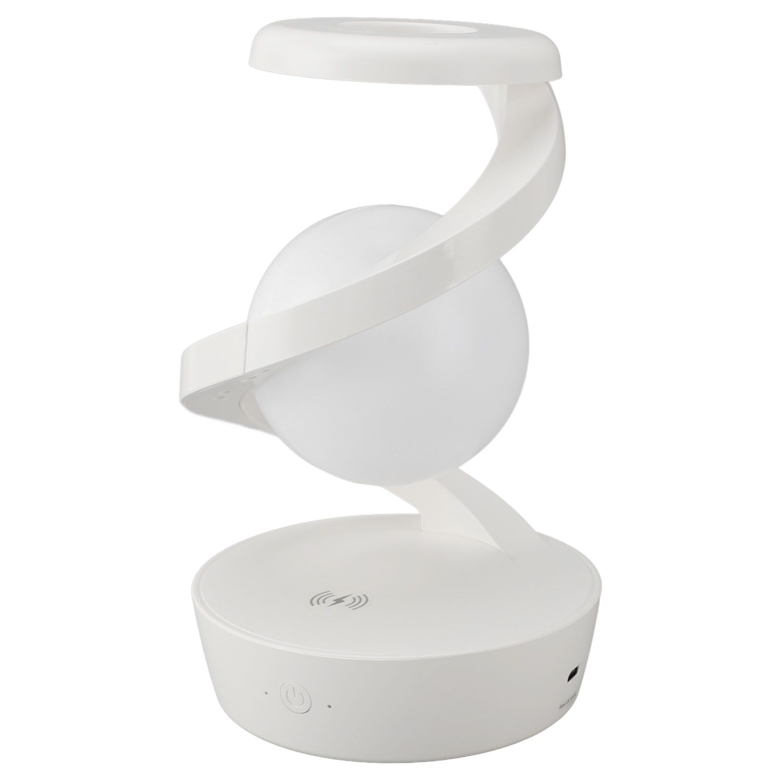Modern Spiral Bedside Lamp Innovative 3D Visual Levitation Ball Wireless view 10