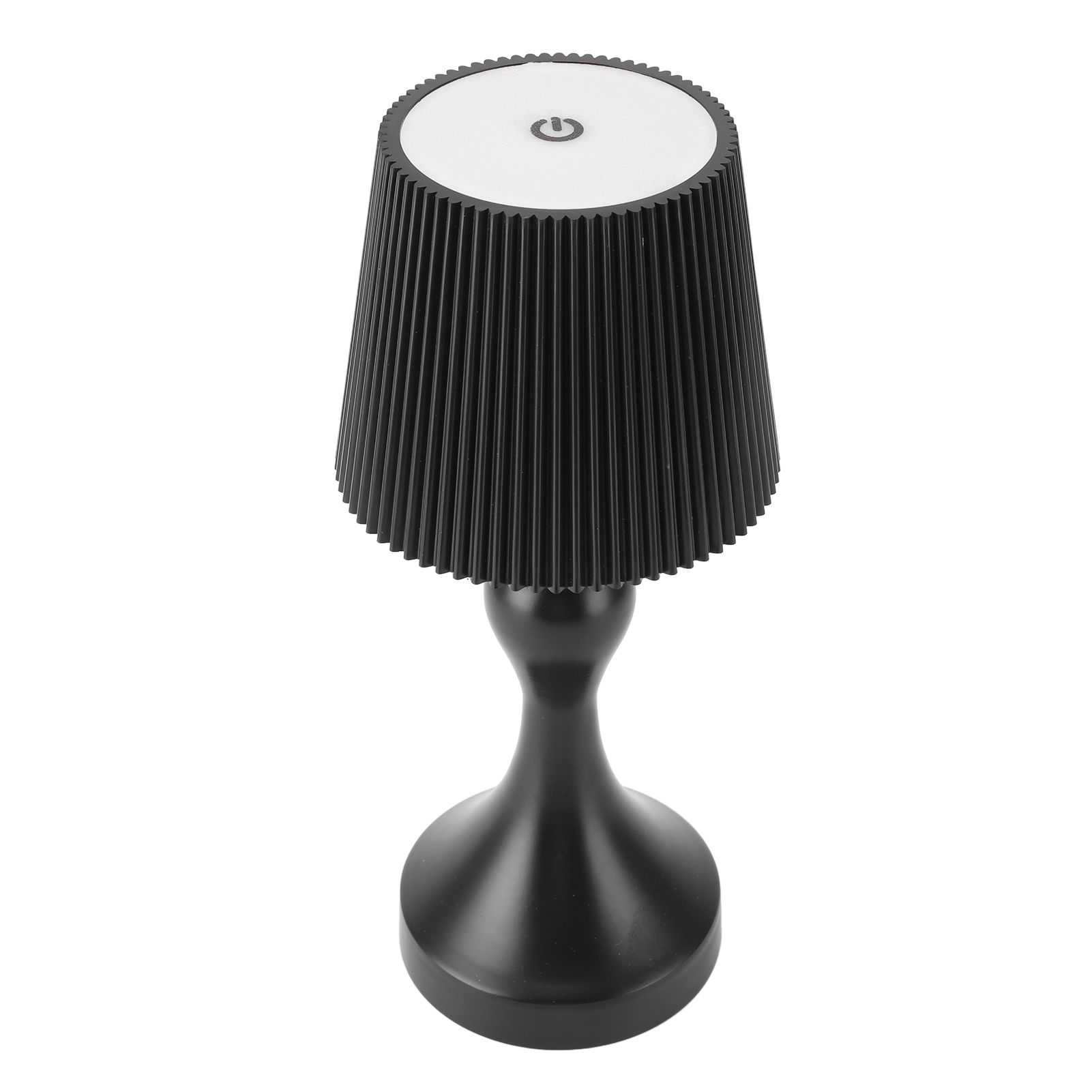 LED Cordless Table Lamp Iron Plastic Pleated Touch Control Stepless Dimmable view 6