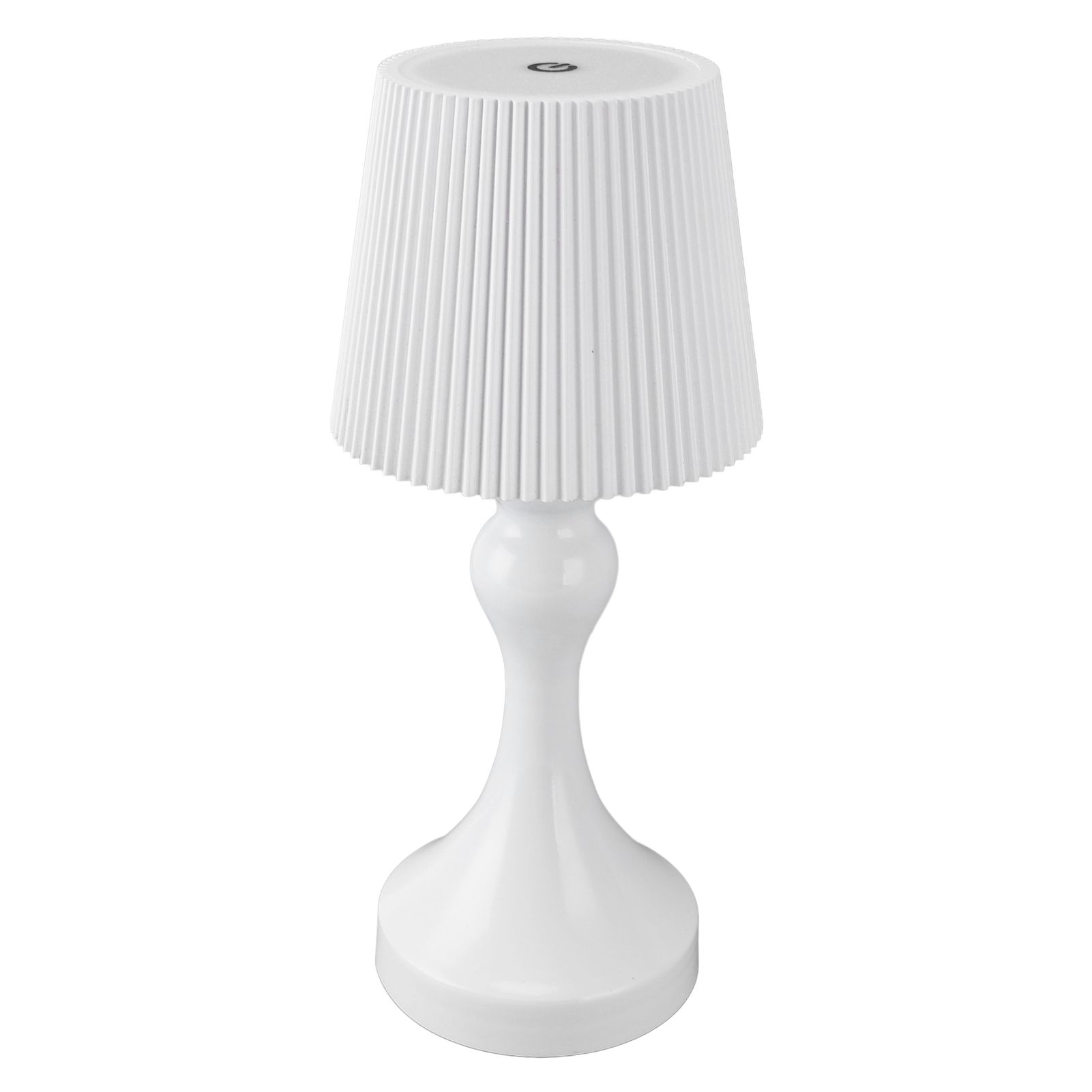LED Cordless Table Lamp Iron Plastic Pleated Touch Control Stepless Dimmable view 10