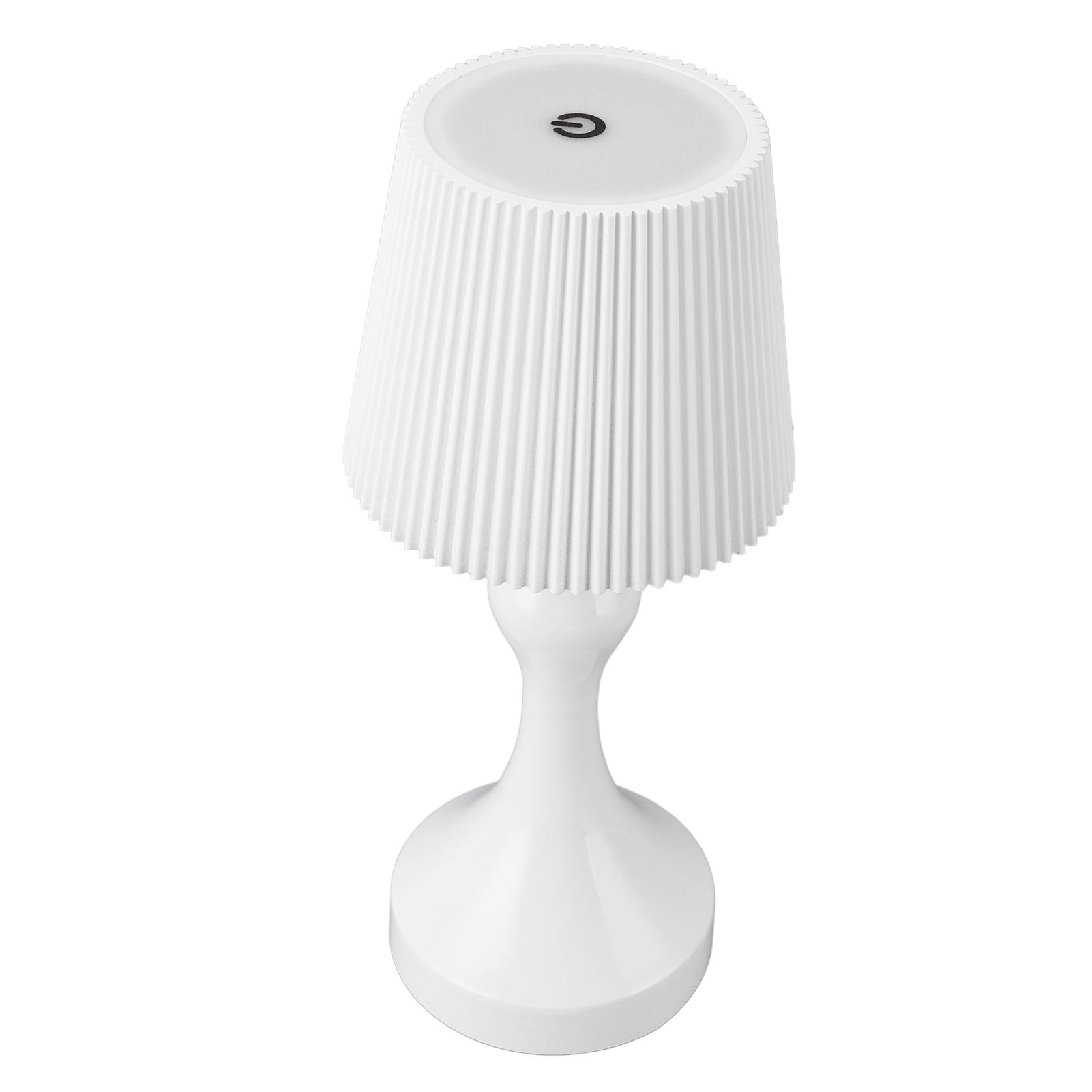 LED Cordless Table Lamp Iron Plastic Pleated Touch Control Stepless Dimmable view 11