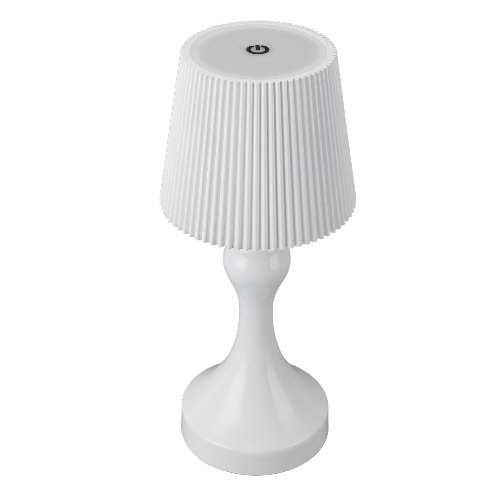 LED Cordless Table Lamp Iron Plastic Pleated Touch Control Stepless Dimmable view 12