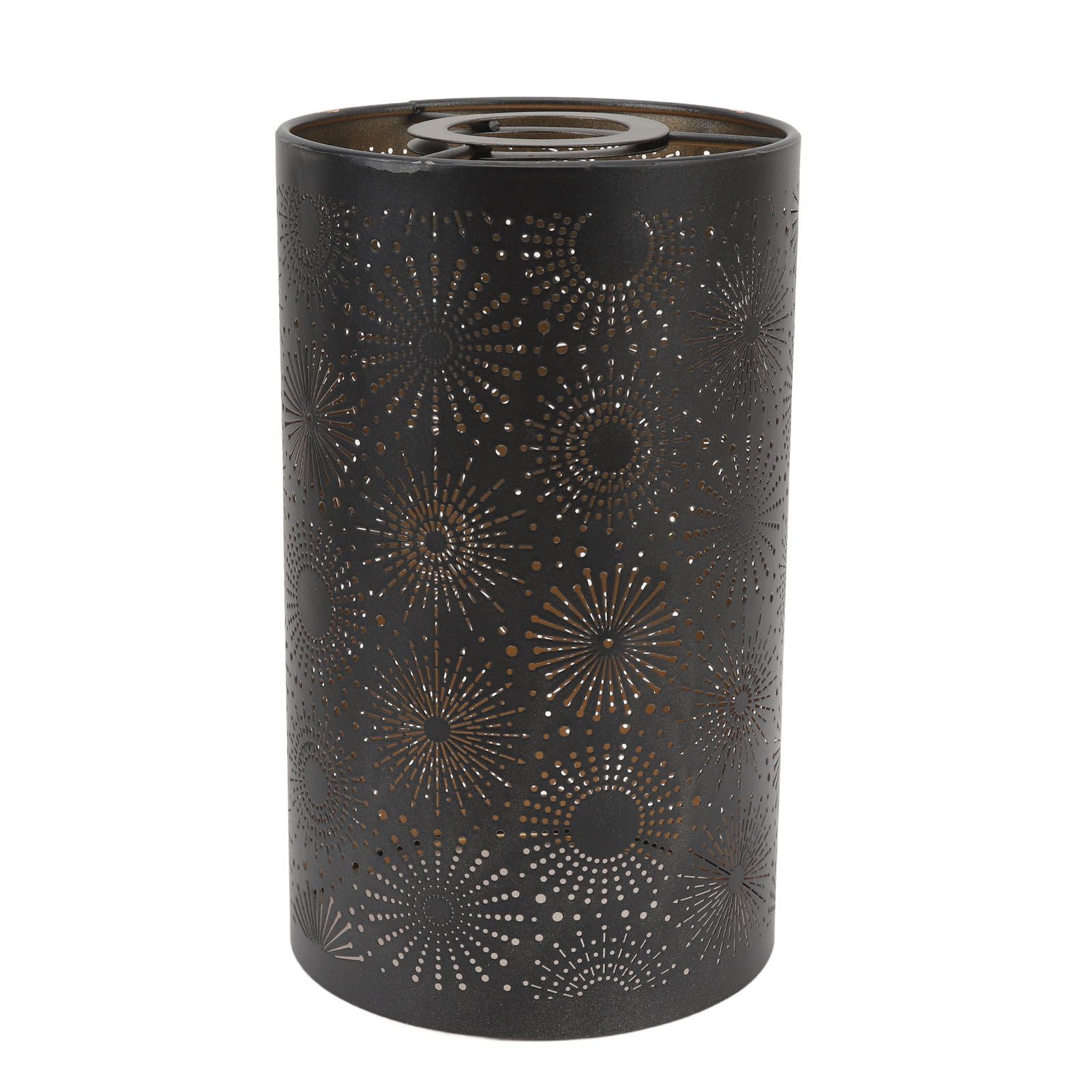 Hollow Lampshade Modern Stylish Iron Carving Craft Metal Straight Round