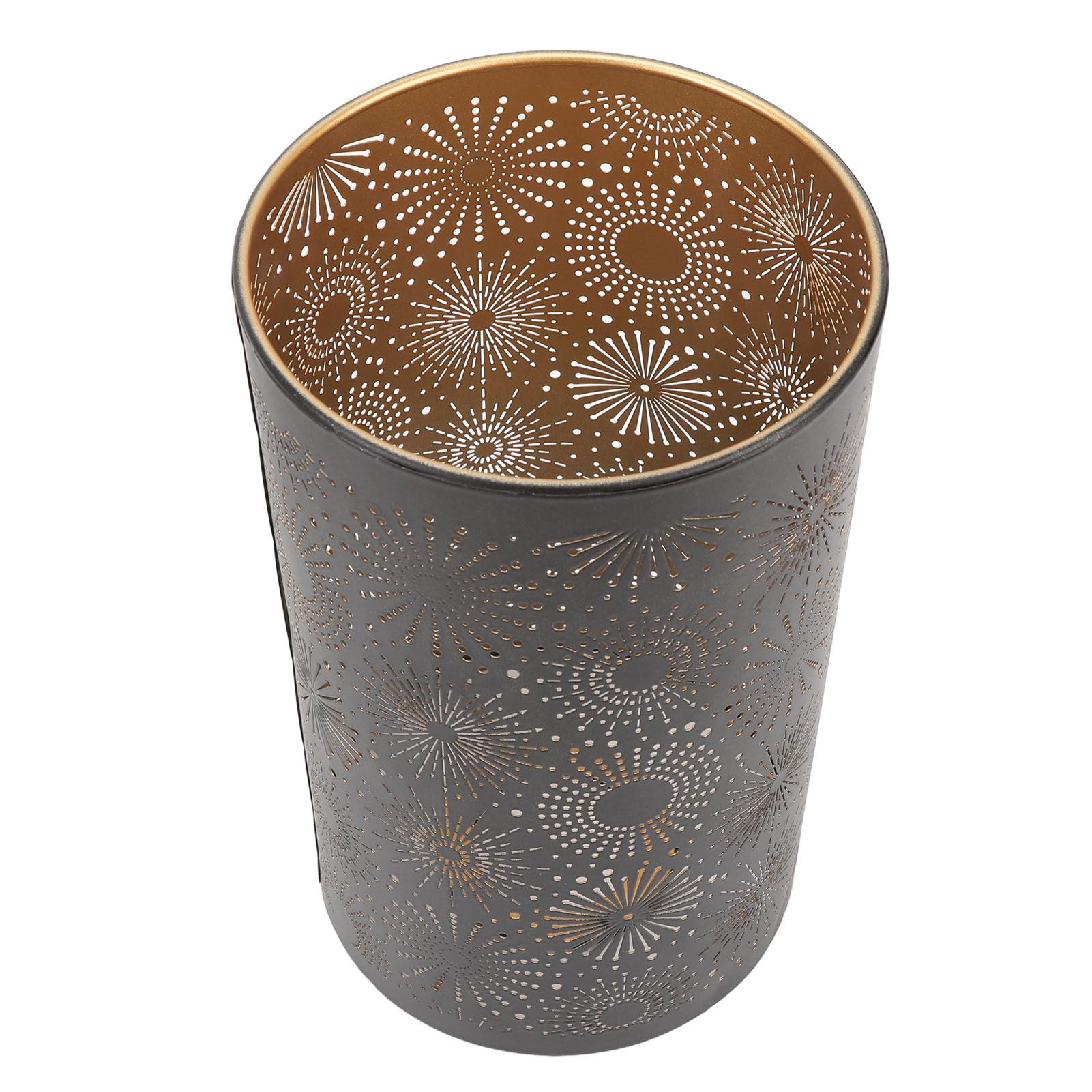 Hollow Lampshade Modern Stylish Iron Carving Craft Metal Straight Round view 4