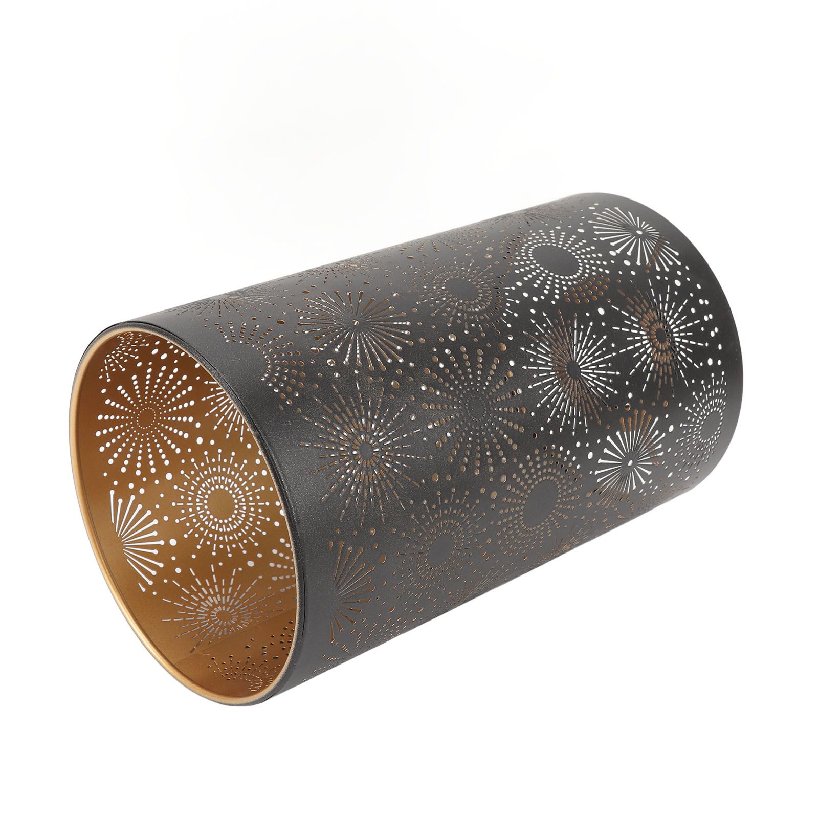 Hollow Lampshade Modern Stylish Iron Carving Craft Metal Straight Round view 8