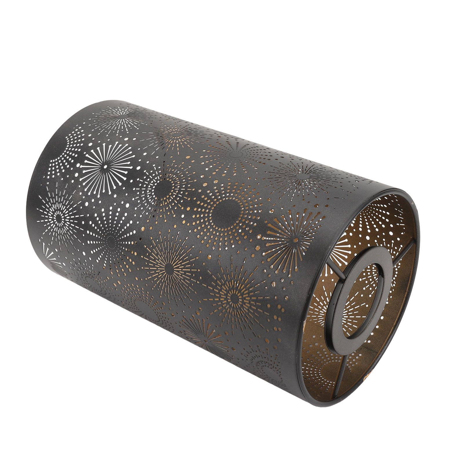 Hollow Lampshade Modern Stylish Iron Carving Craft Metal Straight Round view 9