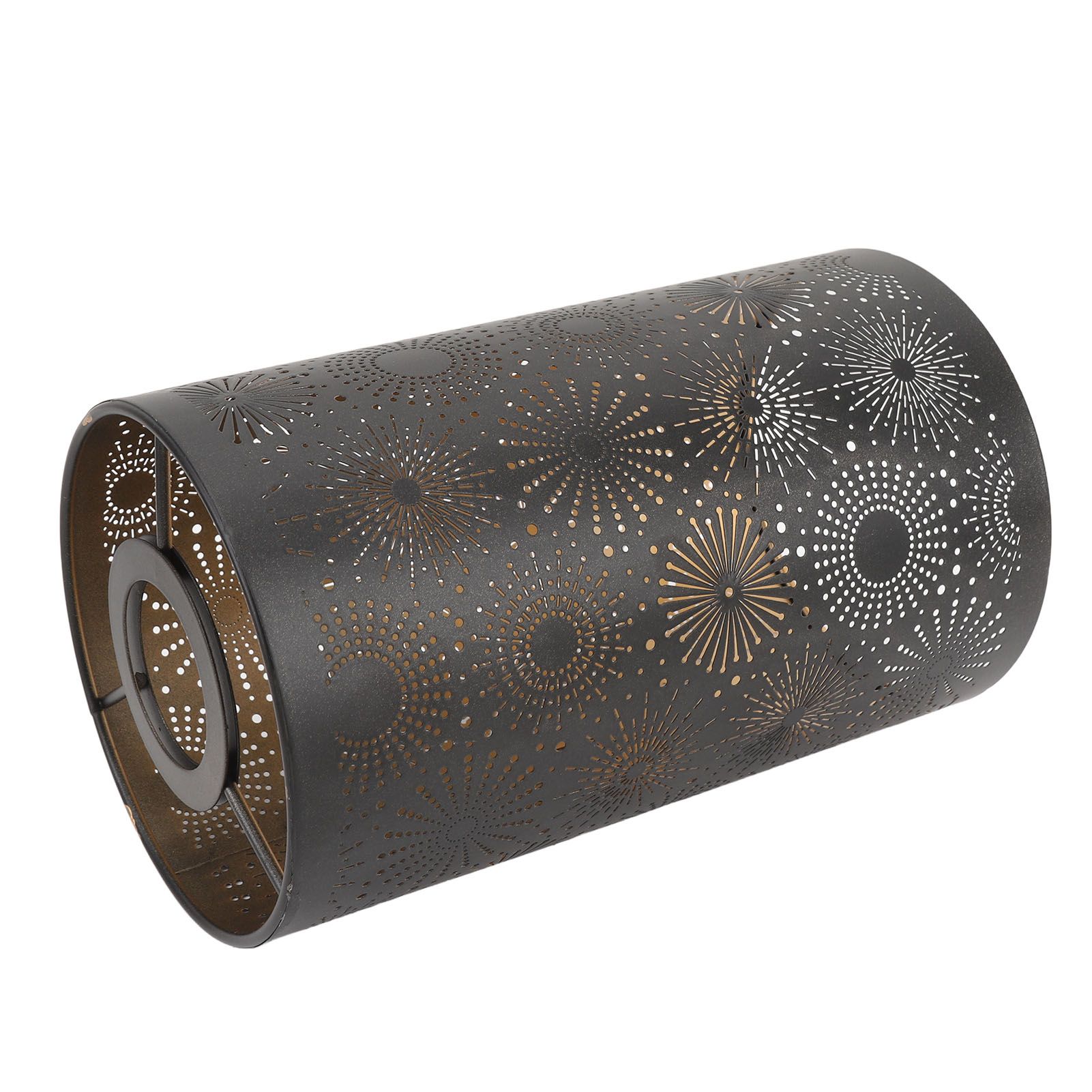 Hollow Lampshade Modern Stylish Iron Carving Craft Metal Straight Round view 11