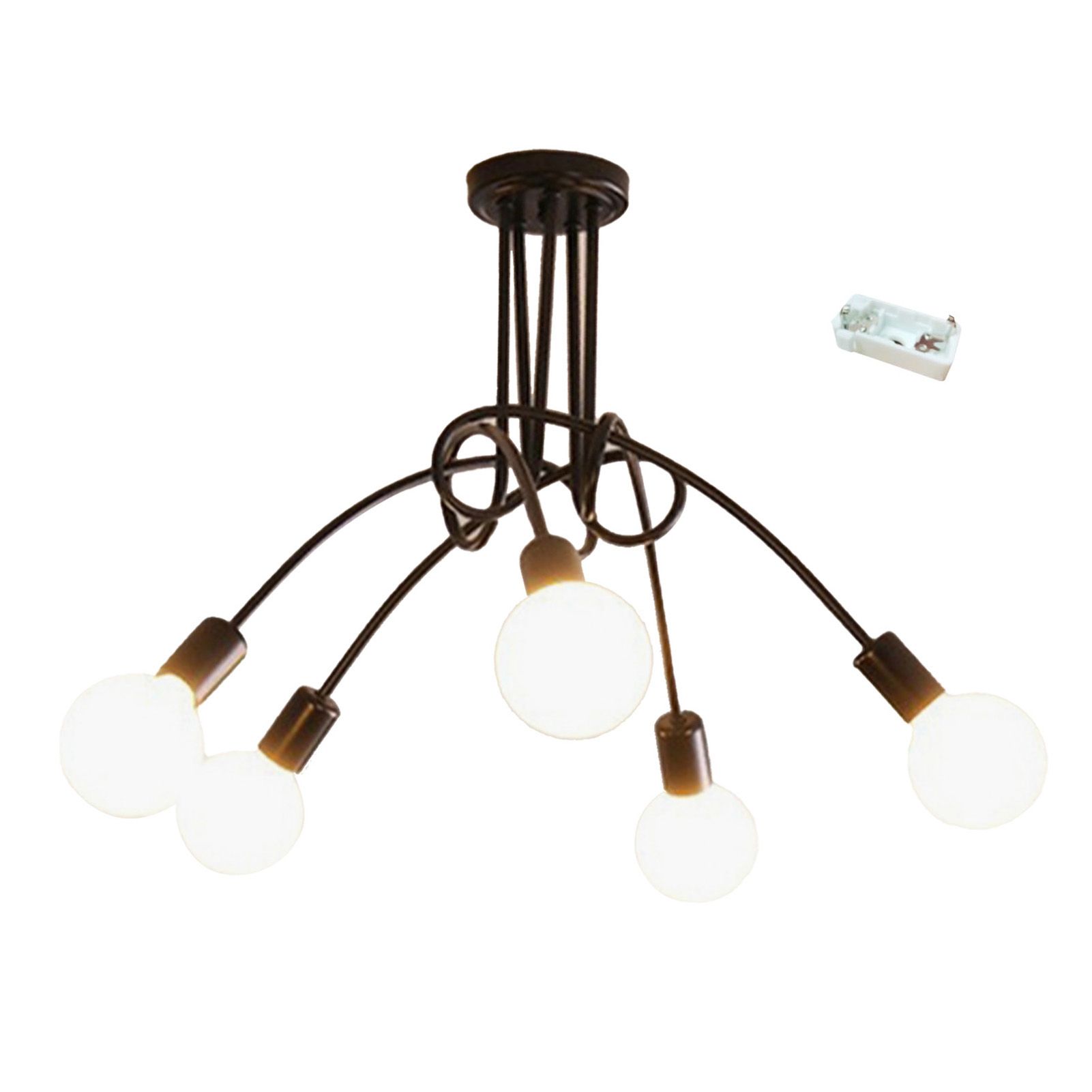 Modern Chandelier Ceiling Light Fixture Industrial Wrought Iron Study Bedroom view 3