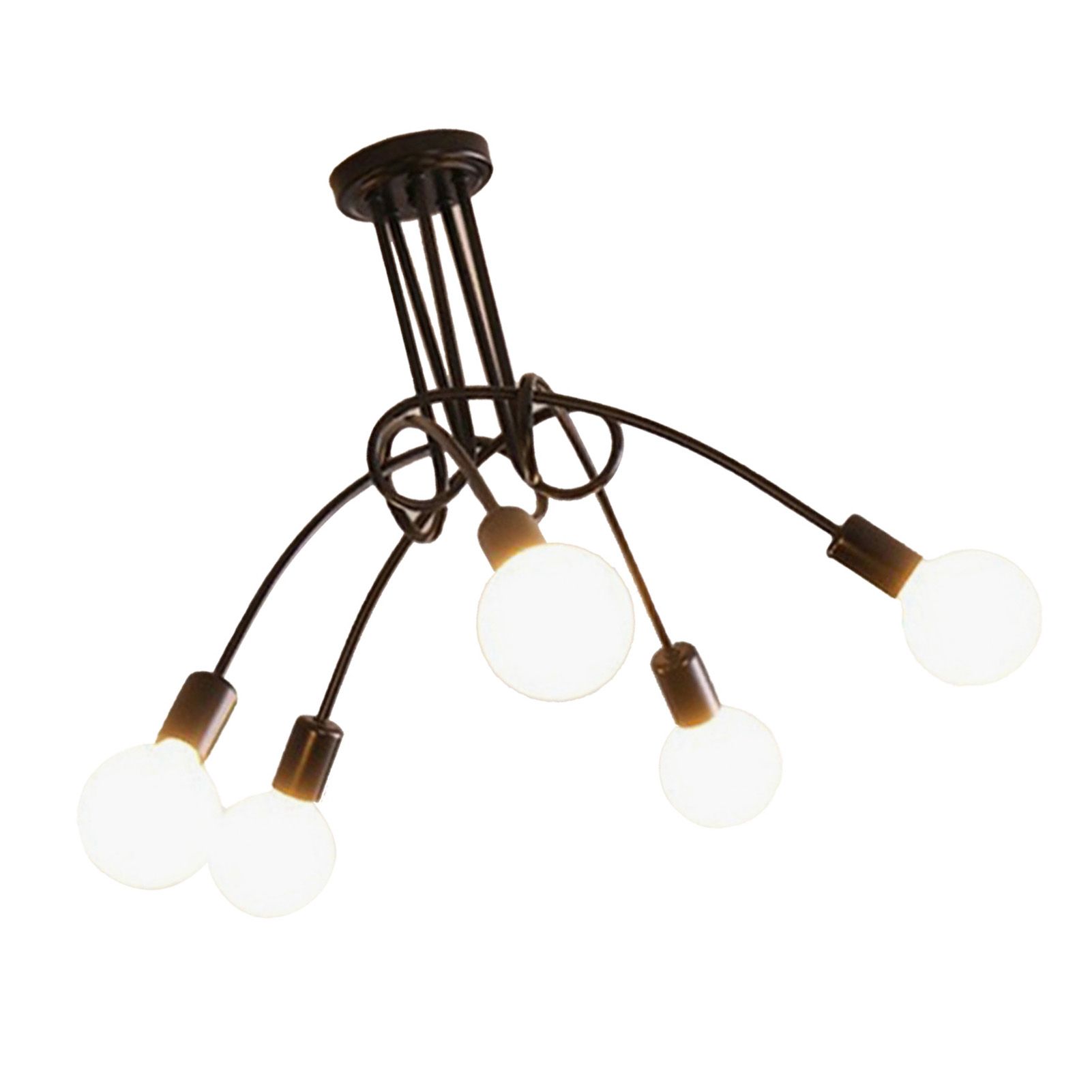 Modern Chandelier Ceiling Light Fixture Industrial Wrought Iron Study Bedroom view 6
