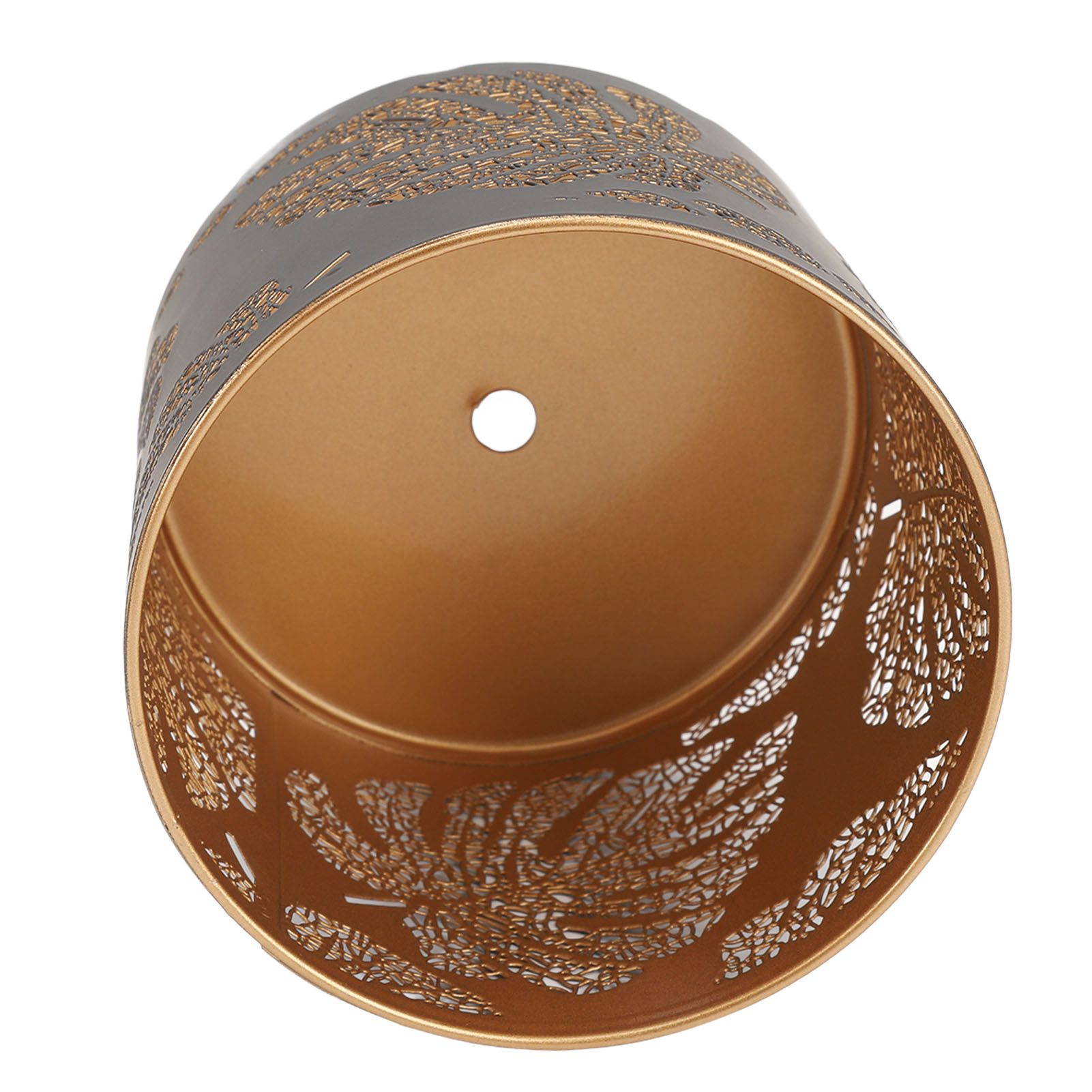 Round Hollow Candle Holder Fireproof Vintage Decorative Candle Stand for