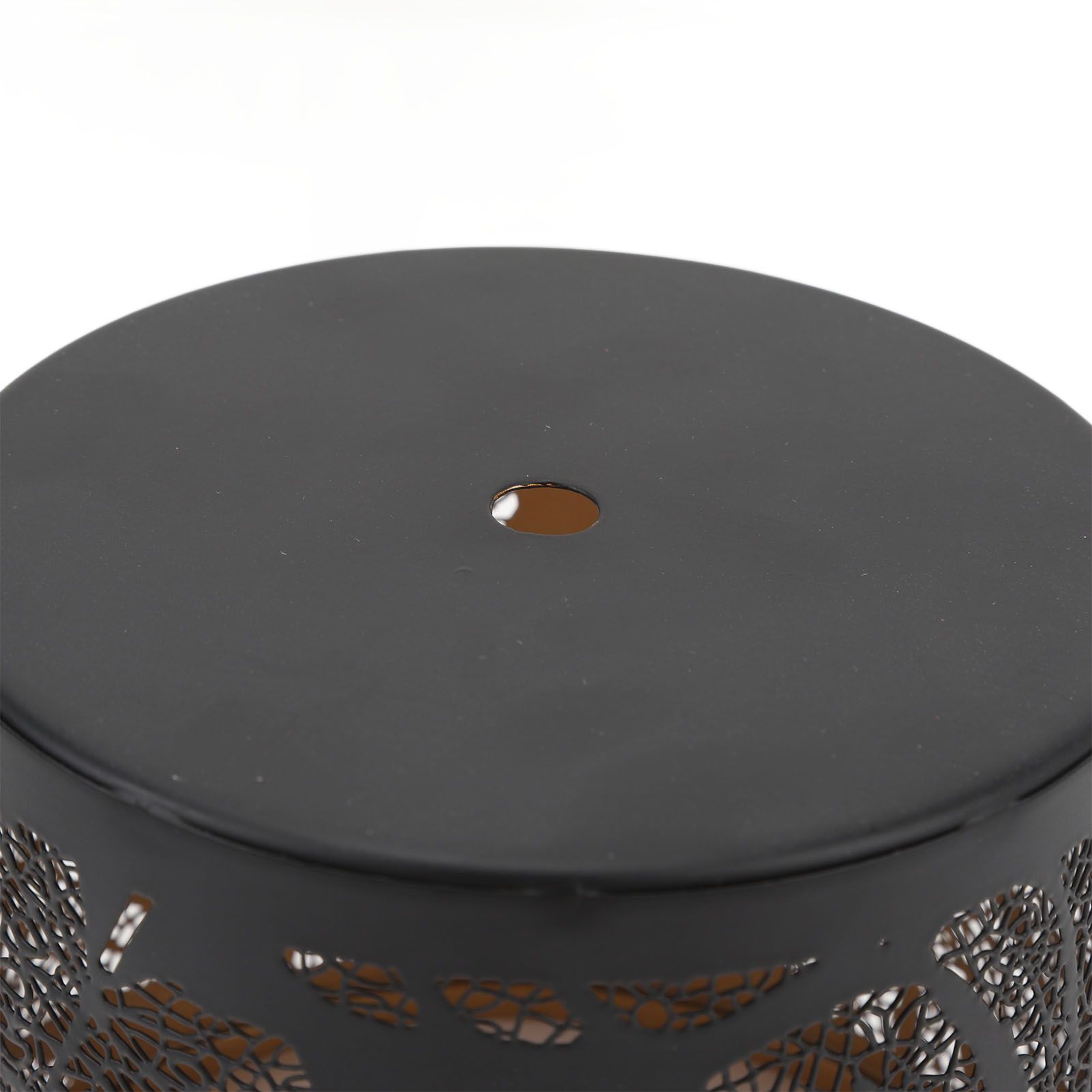 Round Hollow Candle Holder Fireproof Vintage Decorative Candle Stand for view 2