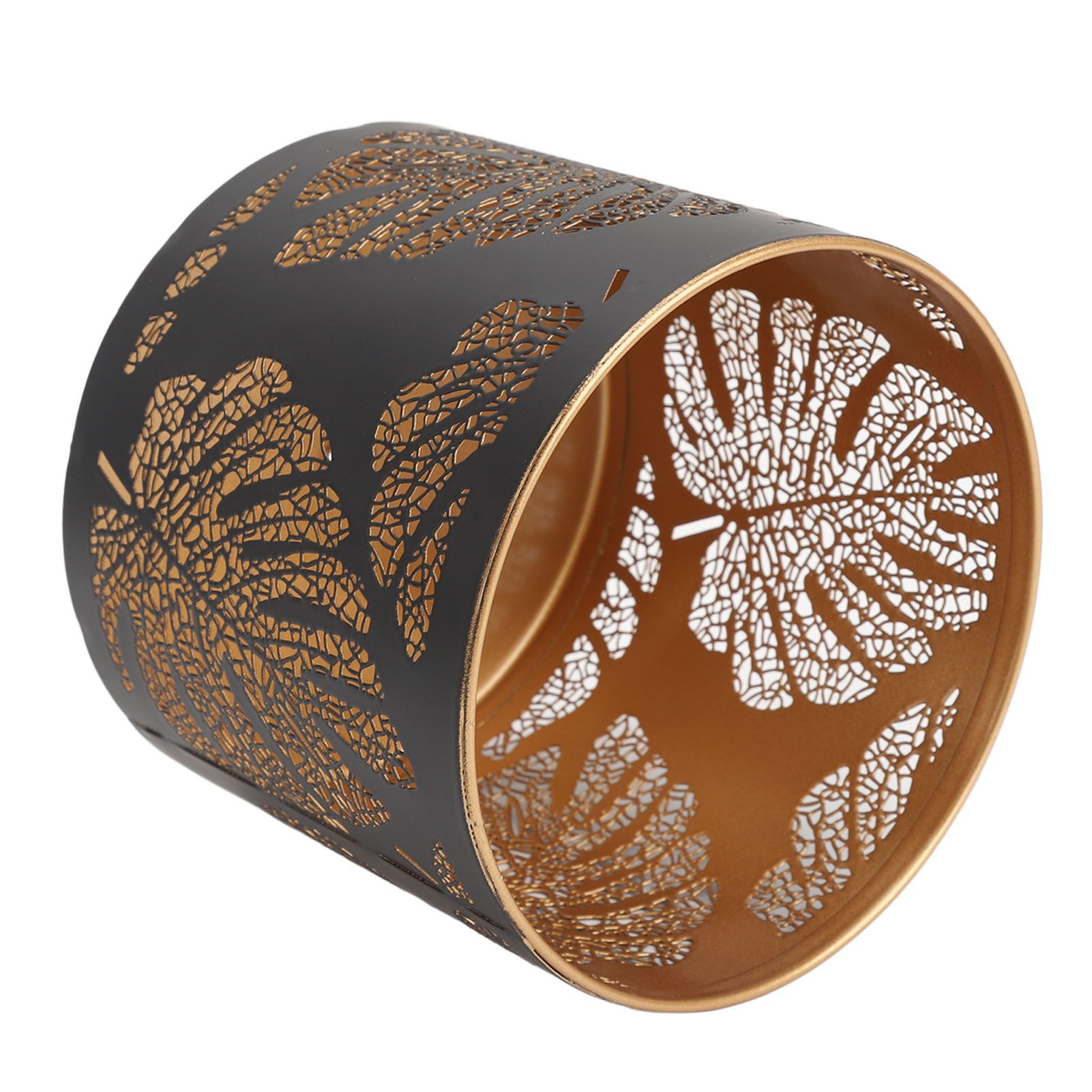 Round Hollow Candle Holder Fireproof Vintage Decorative Candle Stand for view 8