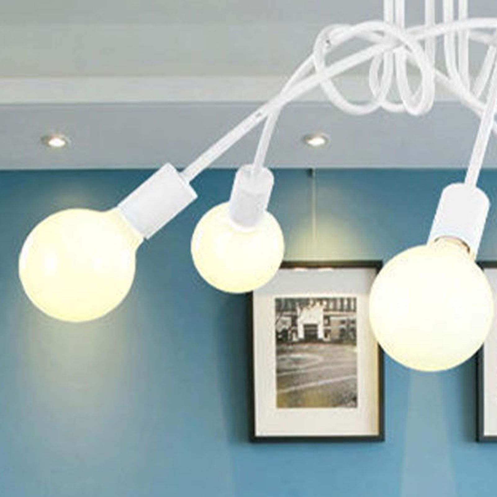 Decor Chandelier Iron Art Branch Multi Bulbs Ceiling Lamp Industrial Vintage view 7