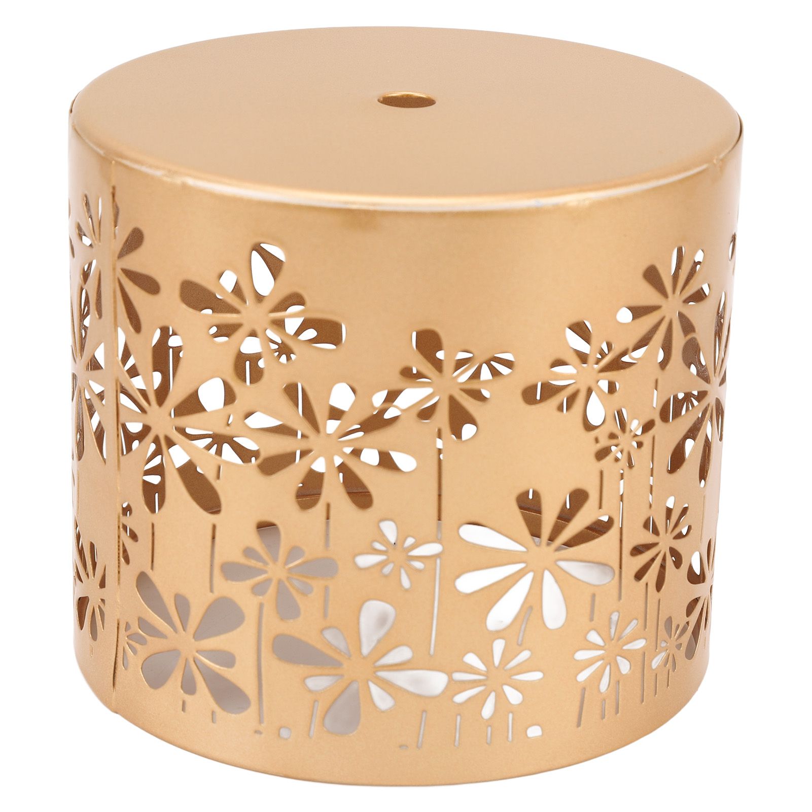 Metal Candle Holder Iron Round Hollow Out Decorative Candle Cage for Table view 3