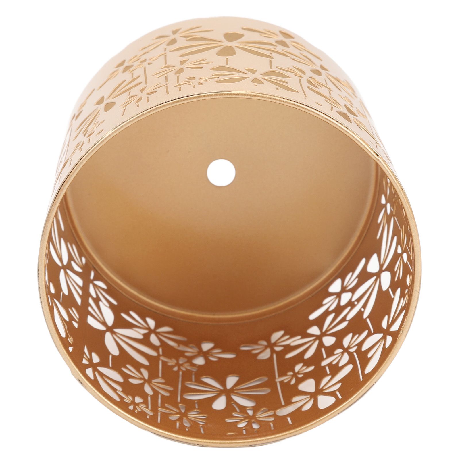 Metal Candle Holder Iron Round Hollow Out Decorative Candle Cage for Table view 6