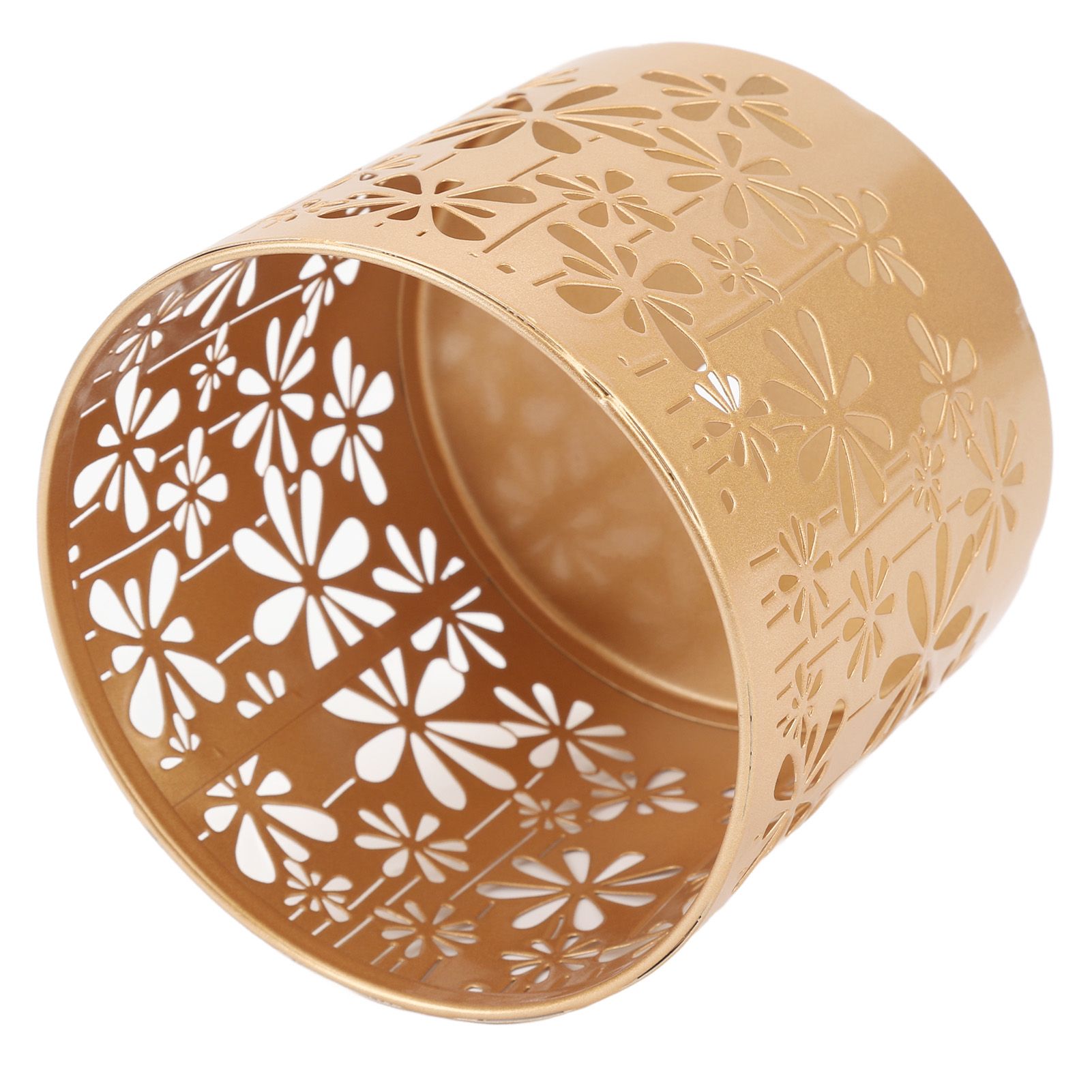 Metal Candle Holder Iron Round Hollow Out Decorative Candle Cage for Table view 8