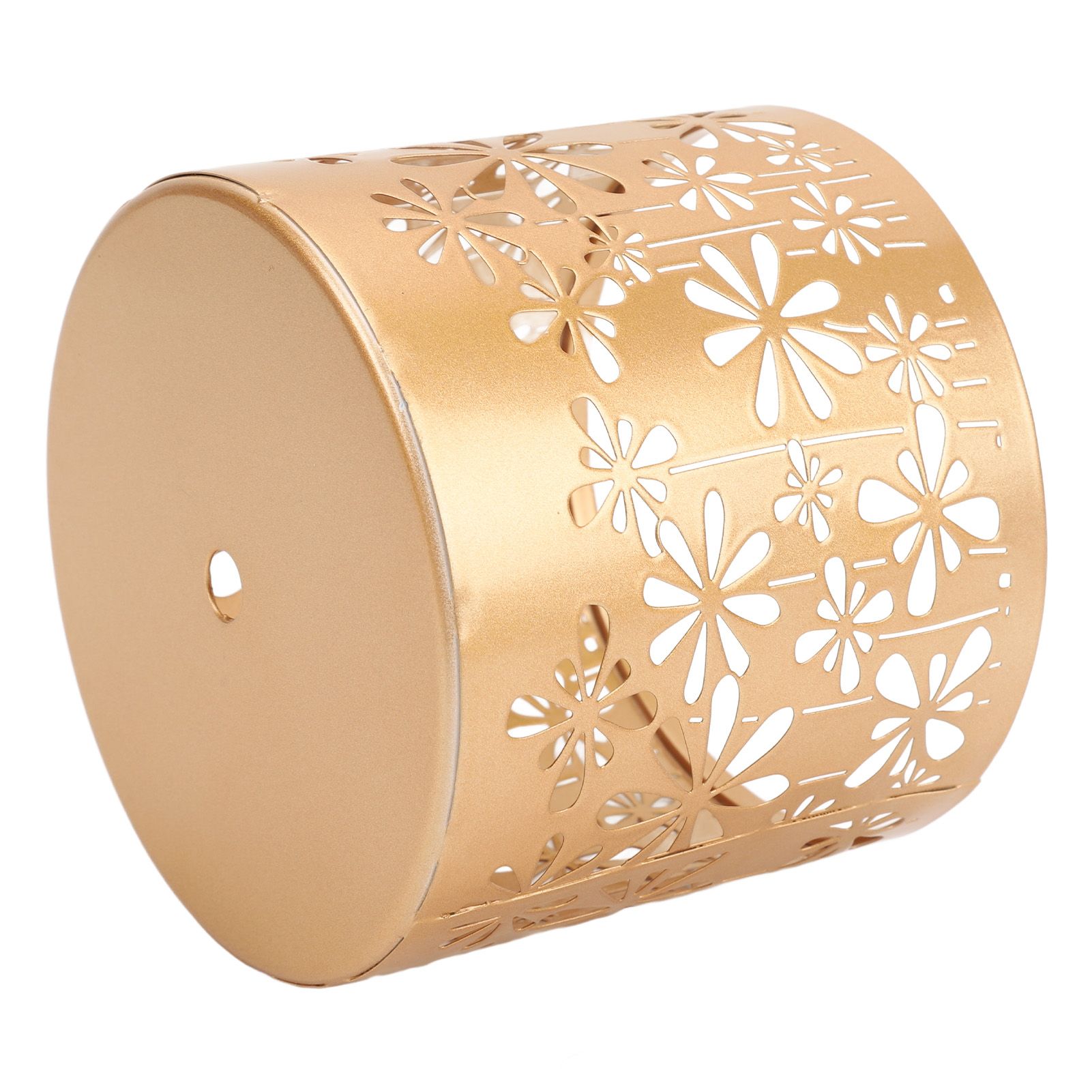 Metal Candle Holder Iron Round Hollow Out Decorative Candle Cage for Table view 11