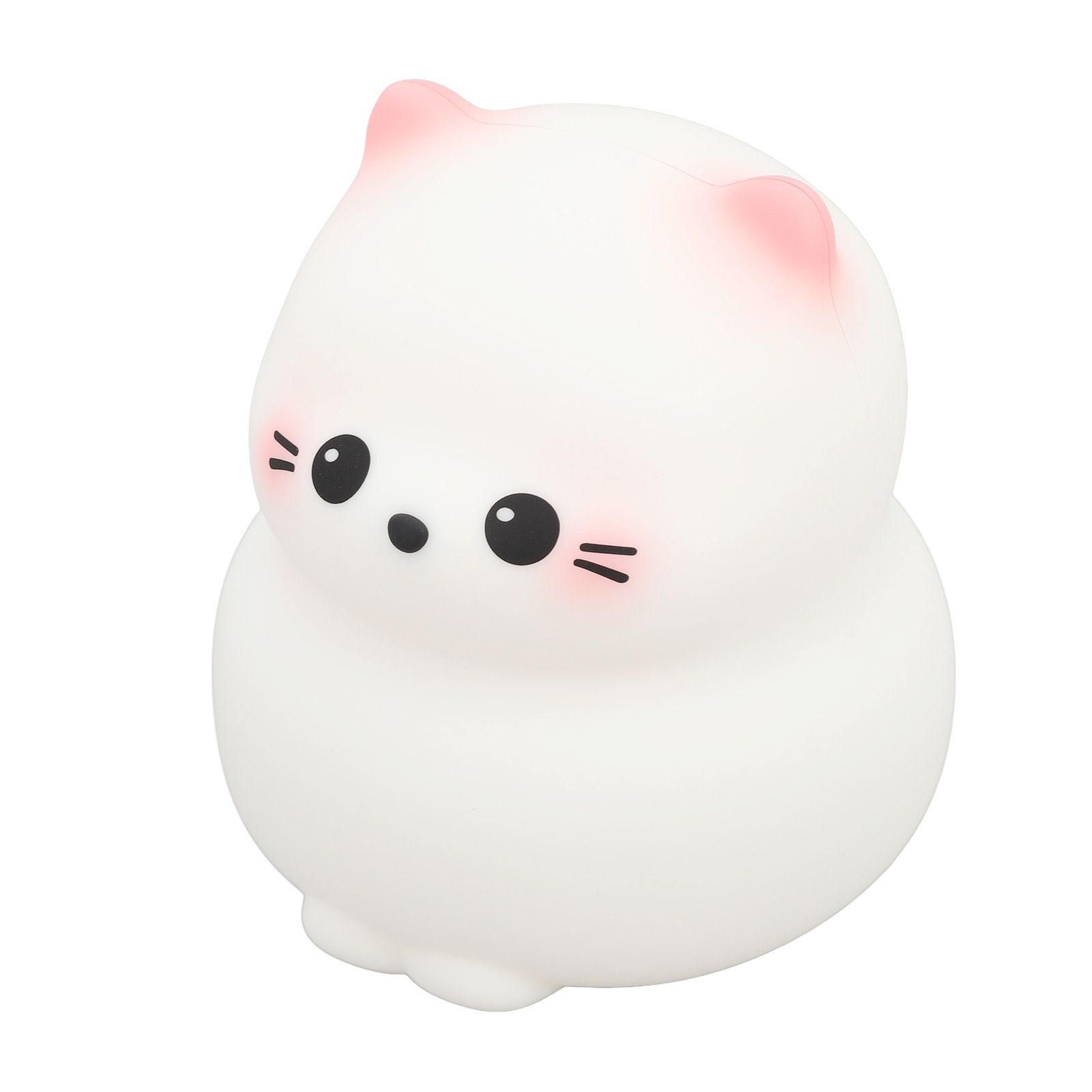 Cute Cat Night Light USB Rechargeable 3 Brightness Switch Tap Control Silicone view 11
