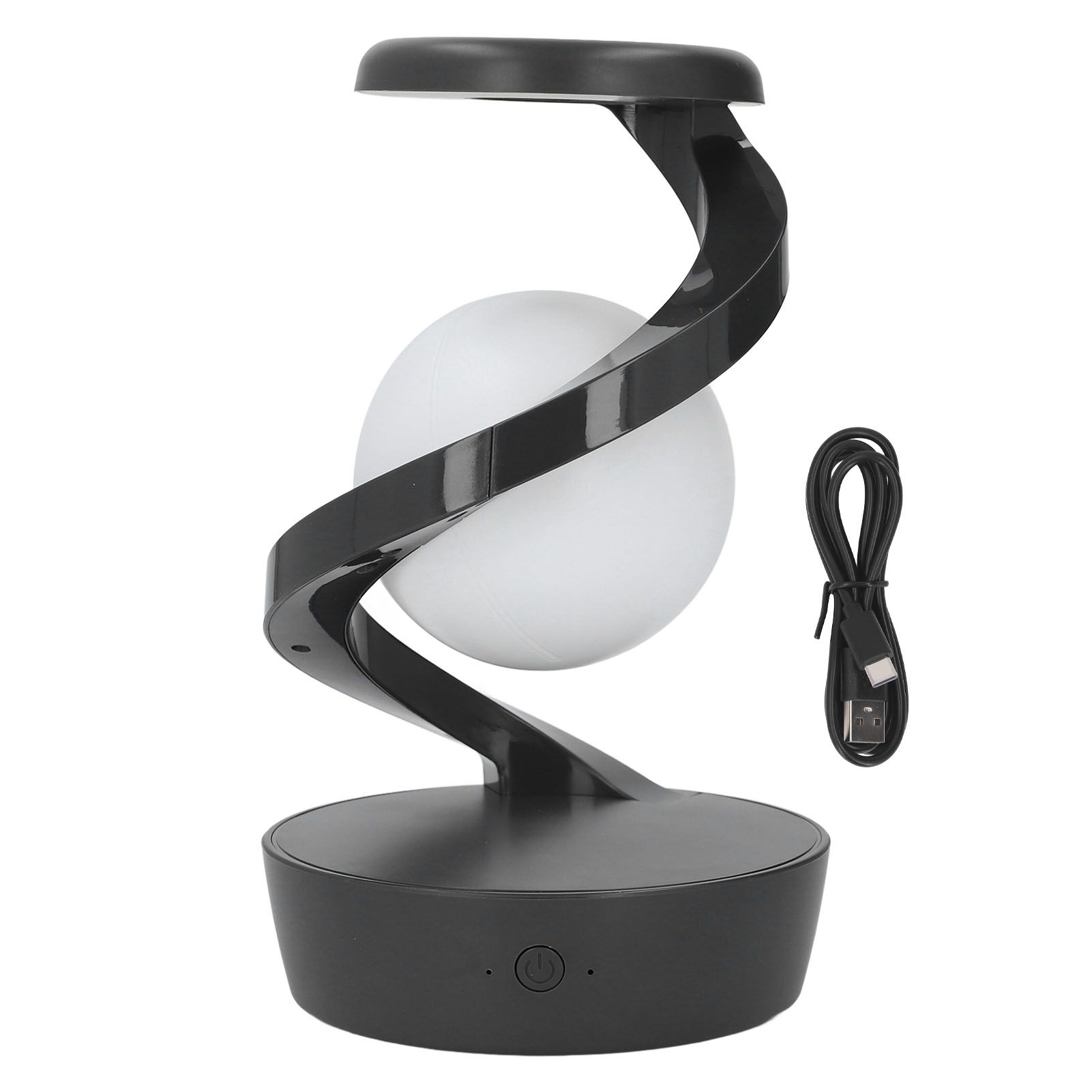 Modern Spiral Bedside Lamp Innovative 3D Visual Levitation Ball LED Table Lamp view 3