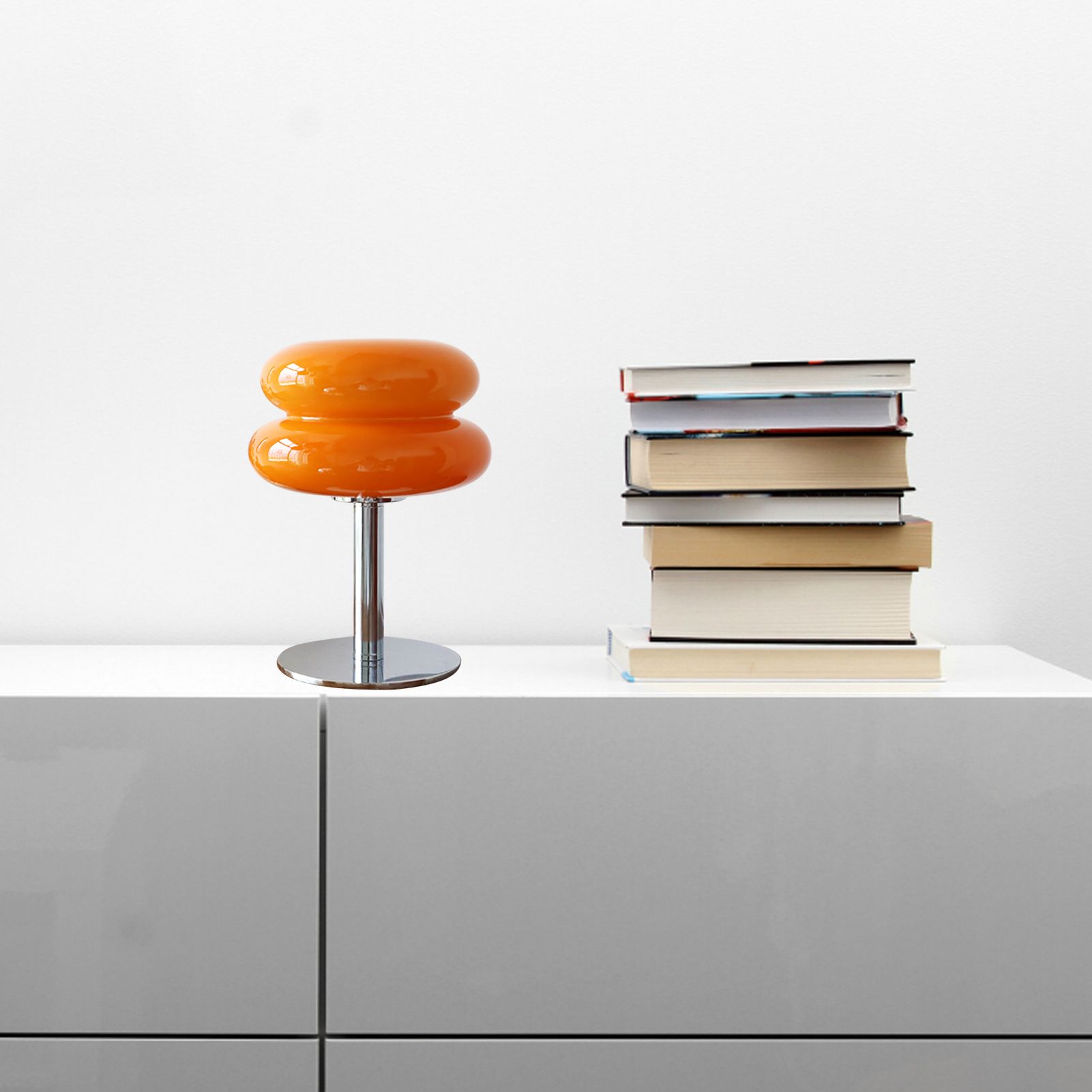 Glass Macaron Table Lamp Kids Bedside Lamp USB Three Color Dimmable Table view 9