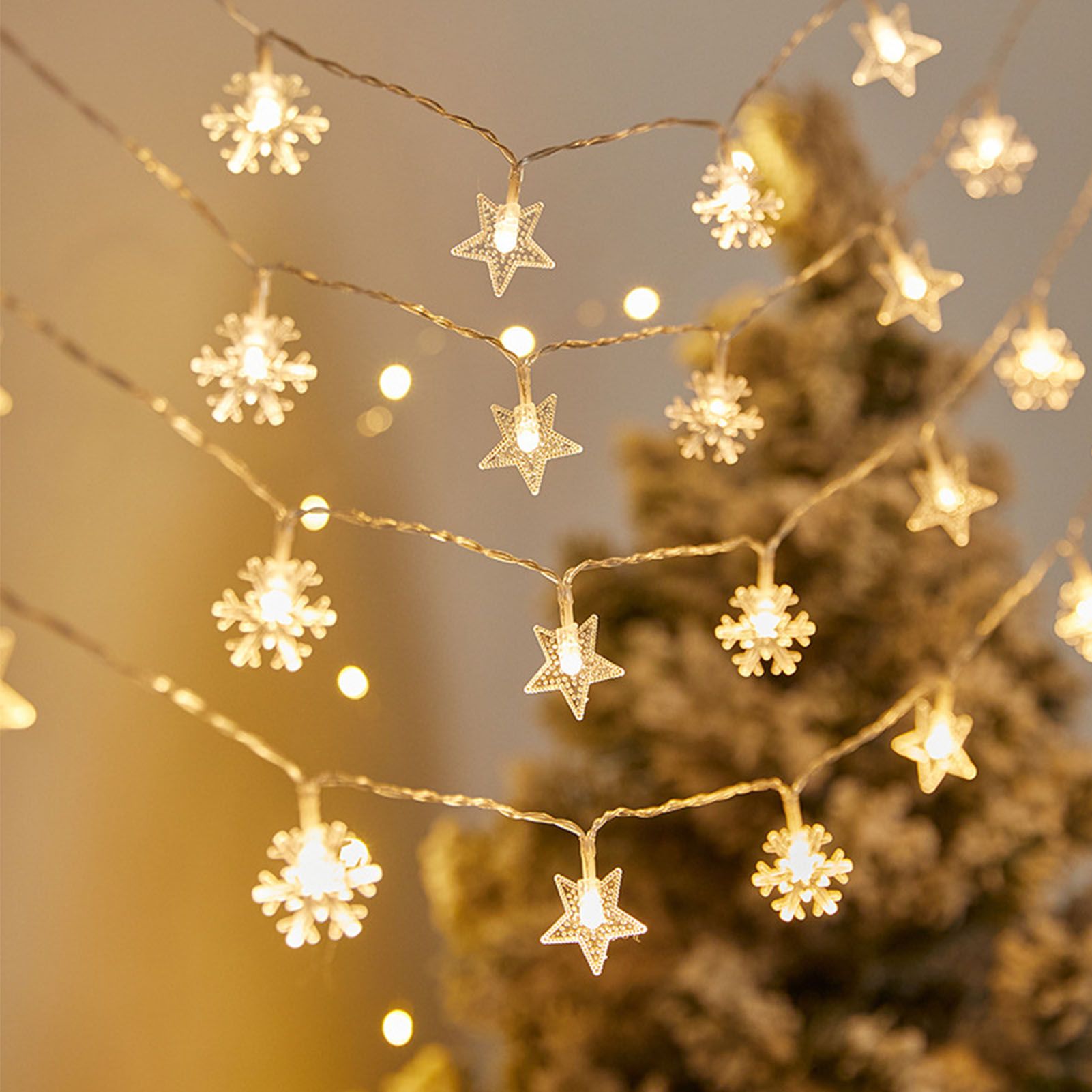 Outdoor String Lights Star Shape and Round Ball Shape IP42 Waterproof LED view 8