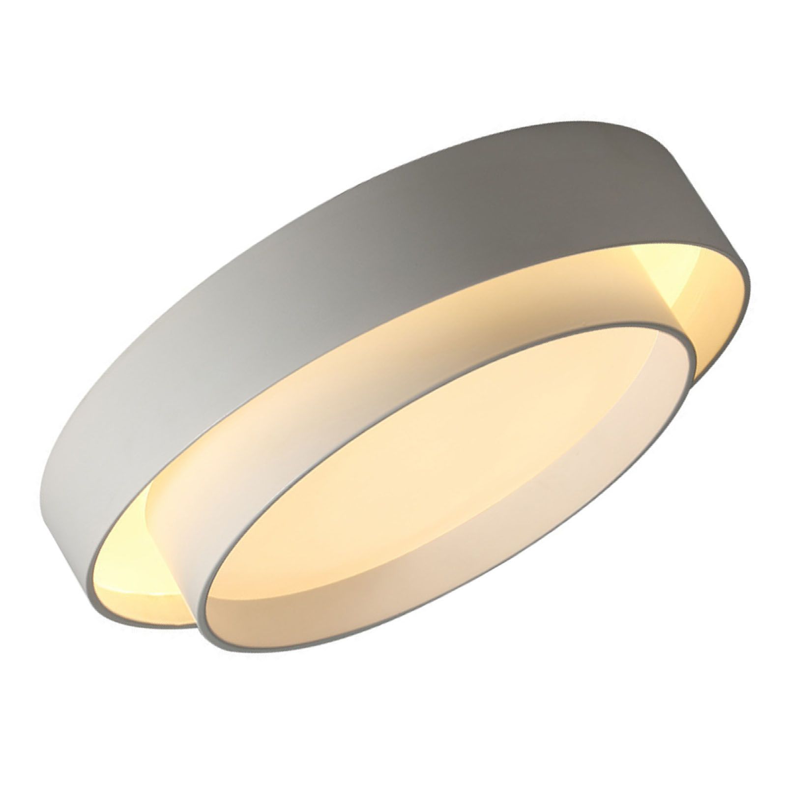 Round Flush Mount Light Doubel Ring Style Warm Lighting Ceiling Hallway view 4