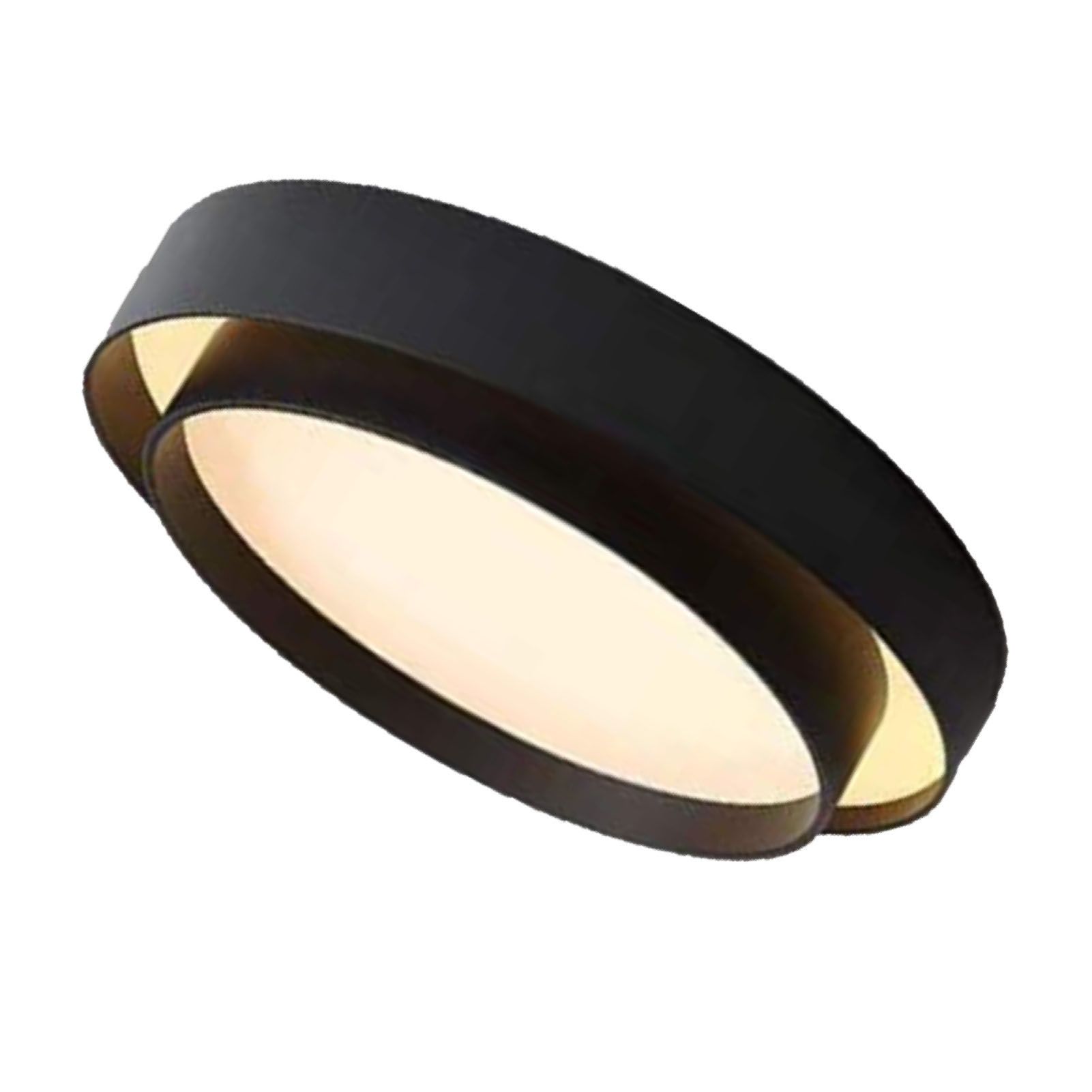 Round Flush Mount Light Doubel Ring Style Warm Lighting Ceiling Hallway view 4