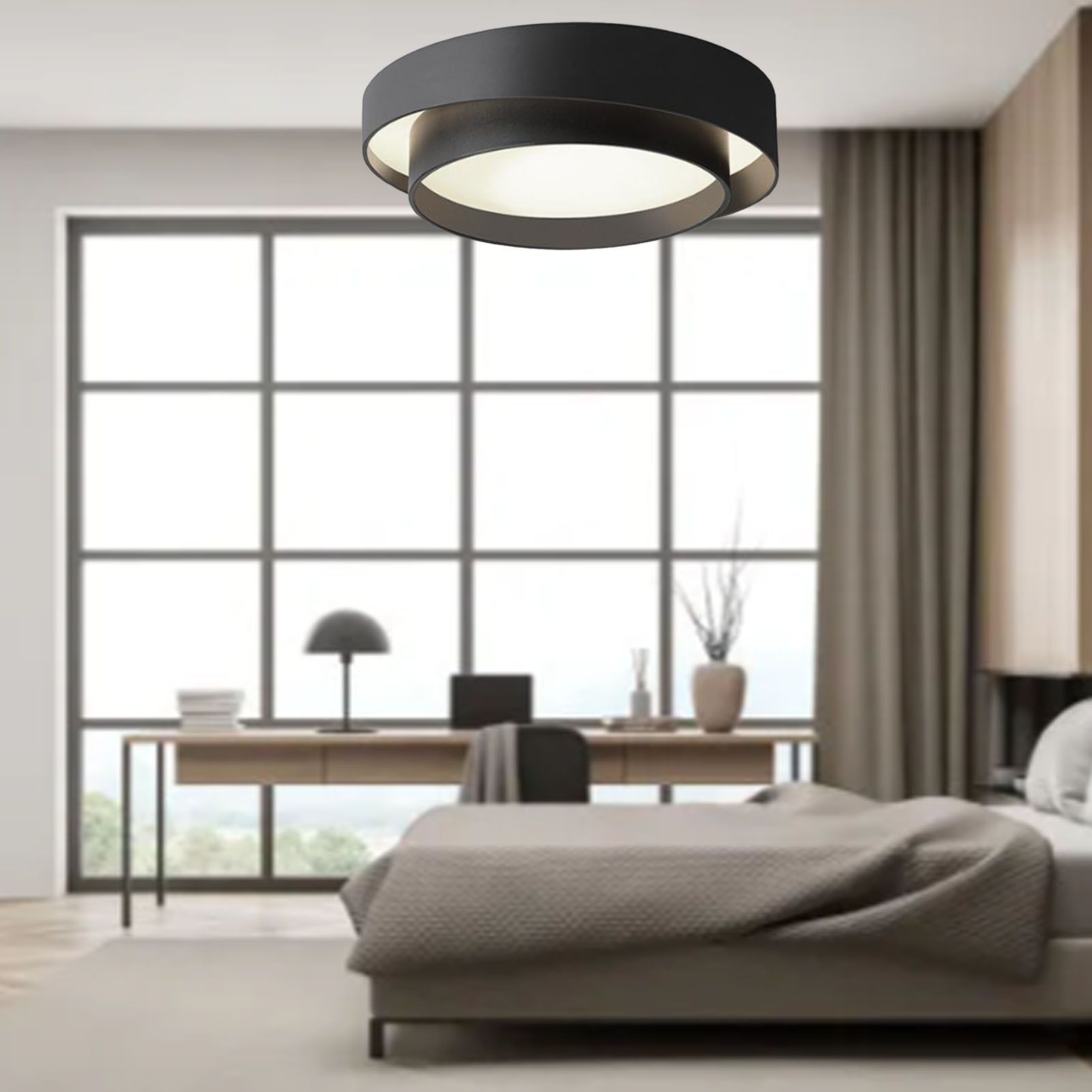 Bedroom Ceiling Light 45W Stepless Dimming Round Flush Mount LED Ceiling Light view 8