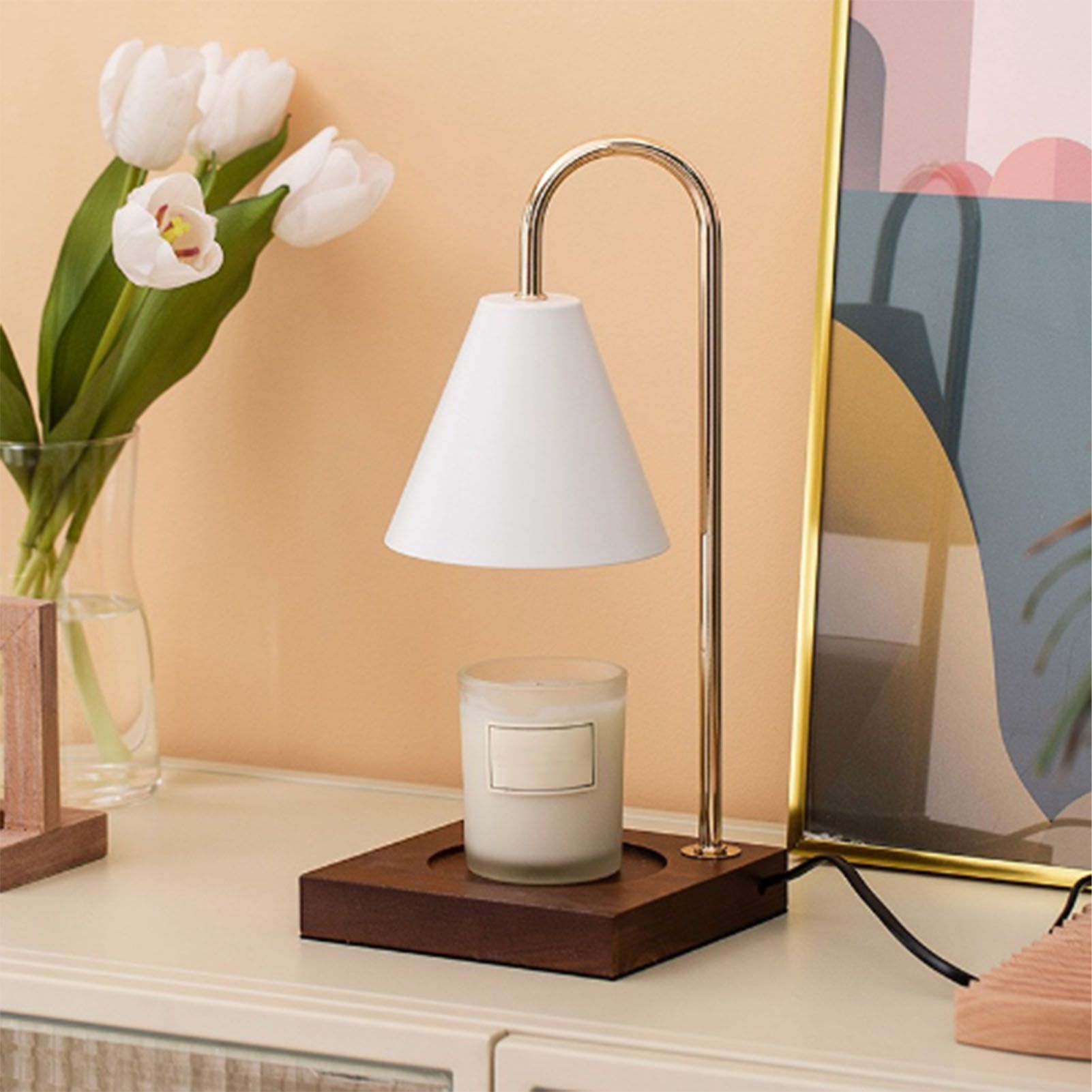 Candle Warmer Lamp Dimmable Smokeless Decorative Romantic Candle Wax Melting view 8