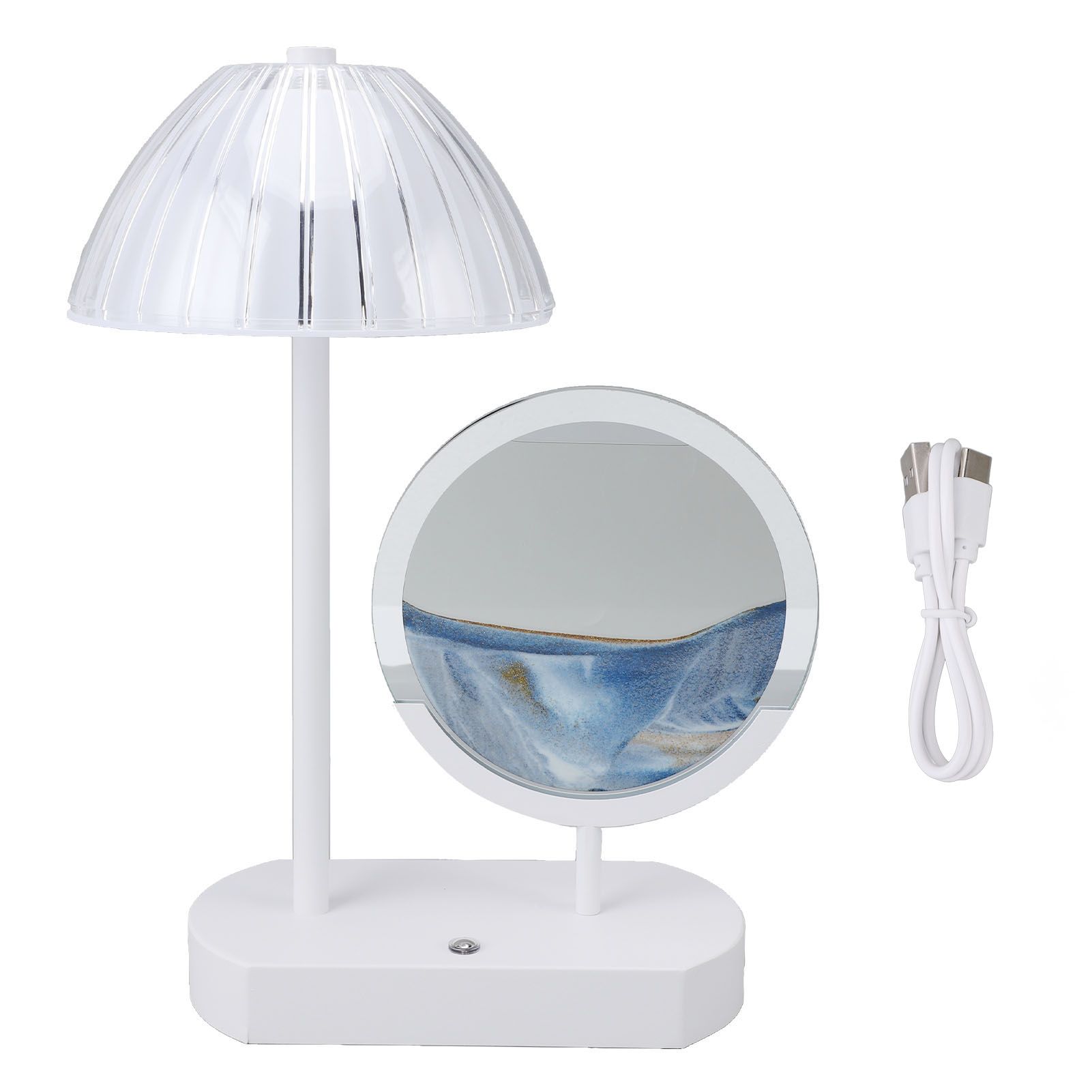 Moving Sand Art Picture Table Lamp Rechargeable Creative Eye Care Bedside view 3