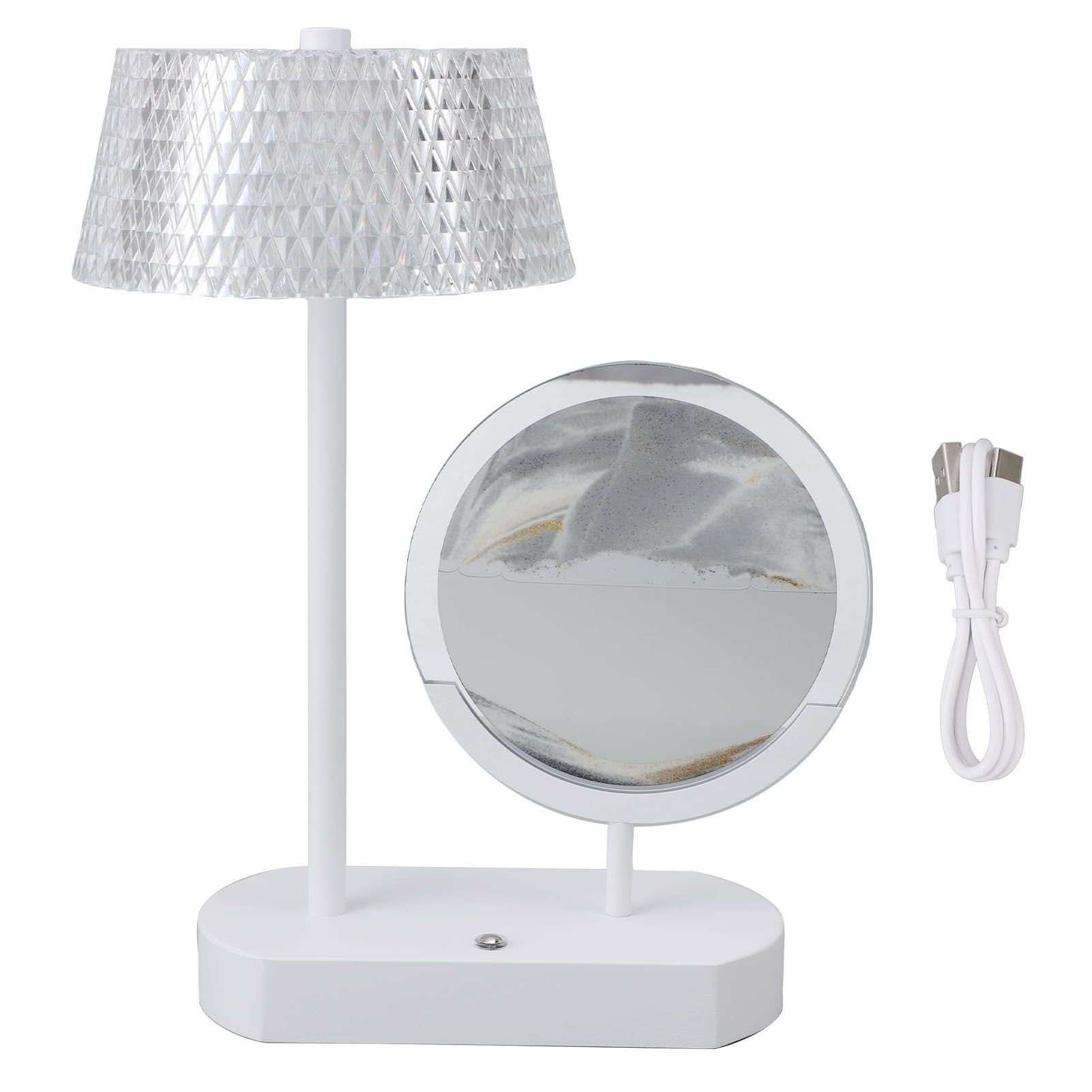 Moving Sand Desk Lamp Crystal Table Lamp USB Charging 3 Modes Stepless Dimming view 3