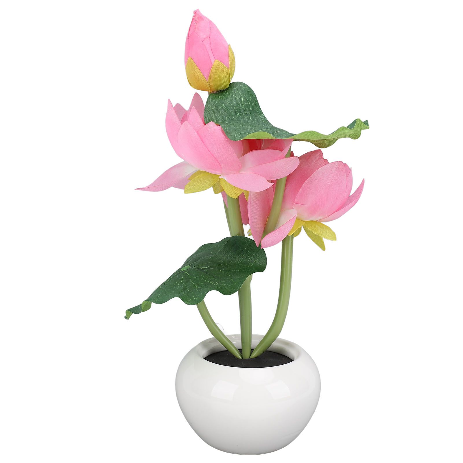LED Flower Table Lamp Plastic 3 Head Artificial Flower Night Light with view 8