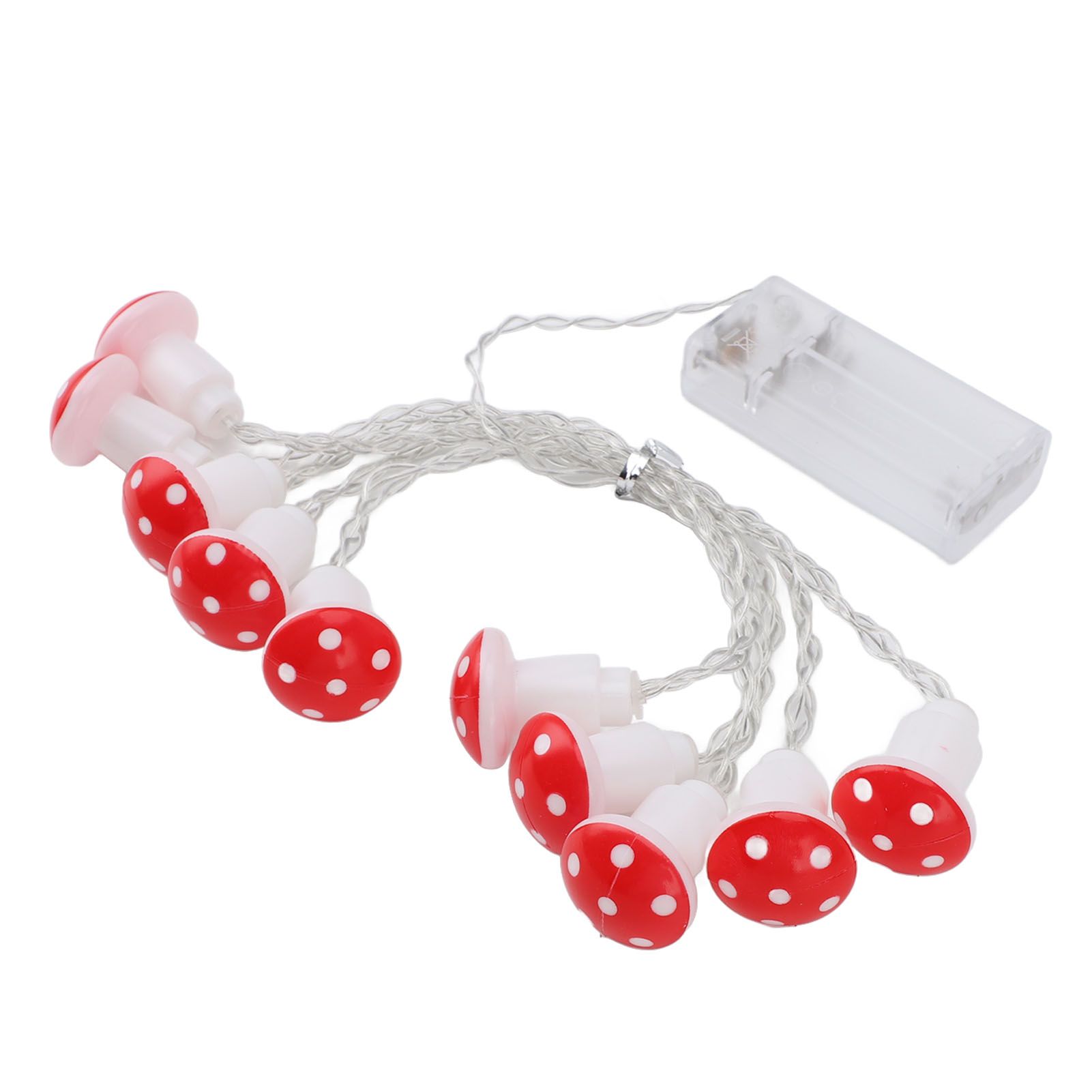 String Light 10LED 6.6ft Battery Operated Mushroom String Light for Lawn Tent view 3