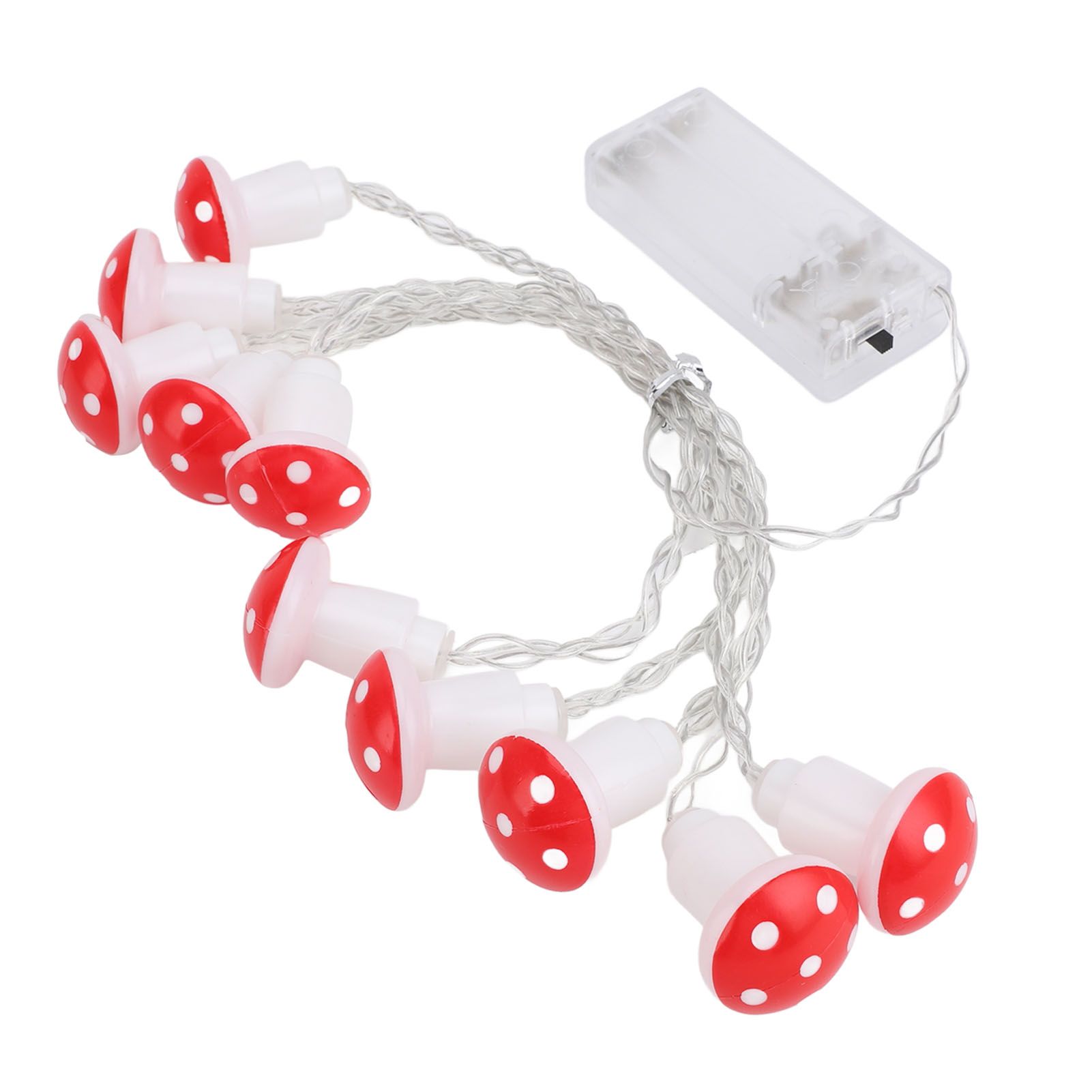 String Light 10LED 6.6ft Battery Operated Mushroom String Light for Lawn Tent view 6