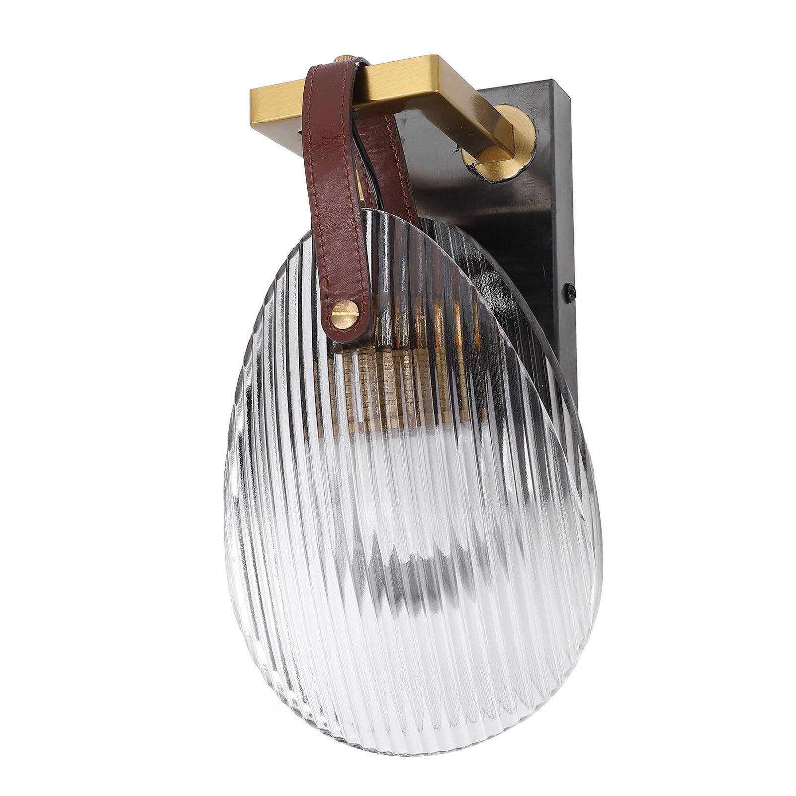 Clear Shell Shape Wall Sconce Light Modern Wall Lamp with Glass Lampshade for view 4