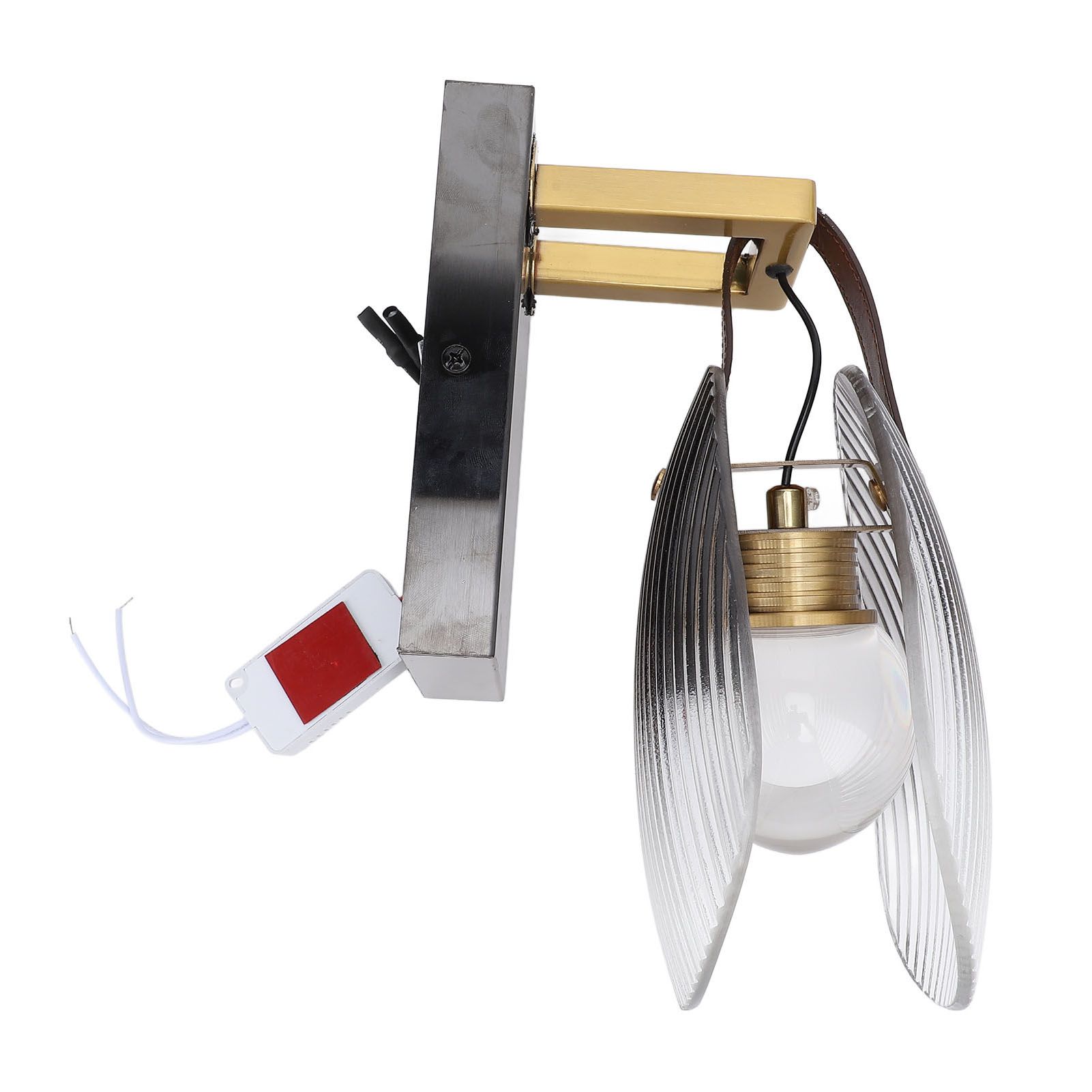 Clear Shell Shape Wall Sconce Light Modern Wall Lamp with Glass Lampshade for view 9