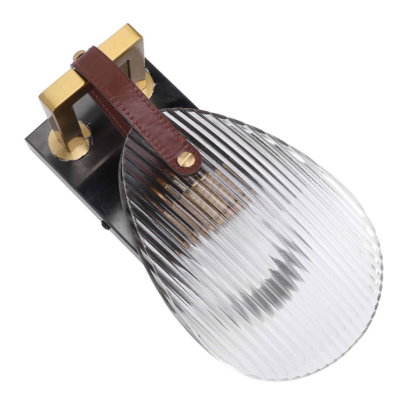 Clear Shell Shape Wall Sconce Light Modern Wall Lamp with Glass Lampshade for view 10